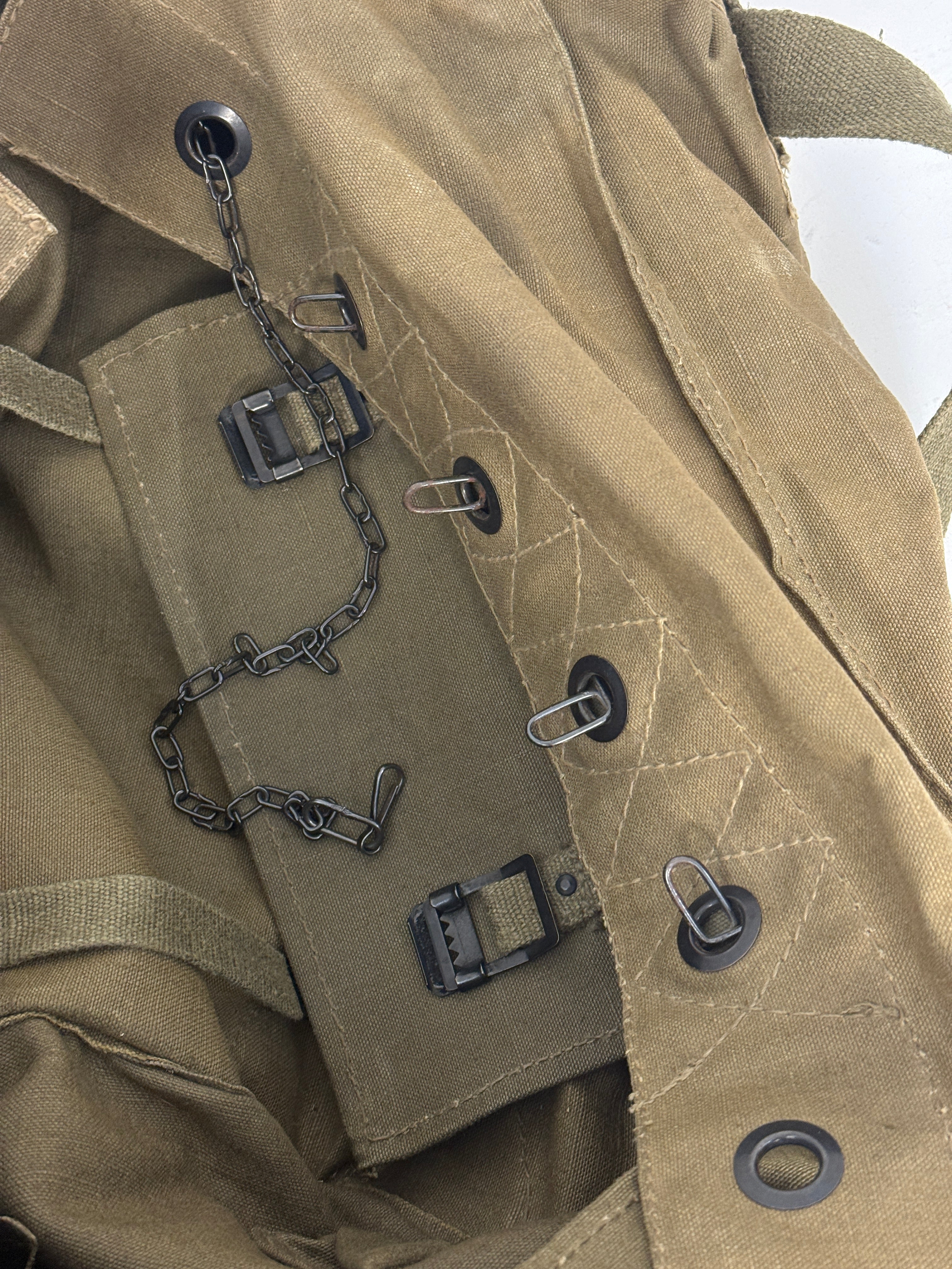 Borsone Militare Italiano in Canvas XL Verde Oliva Vintage - Originale da Campo