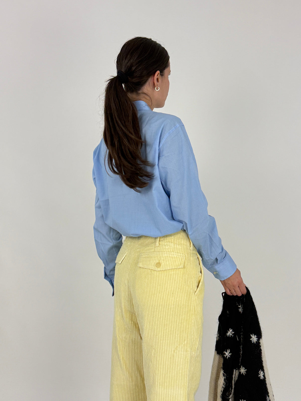 Camicia Anni '70 in Cotone Celeste - Taglia L