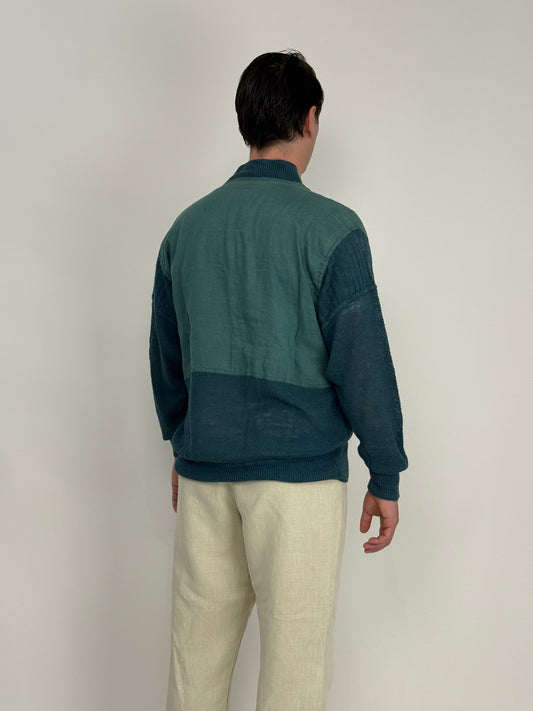 Cardigan anni '70 in lino