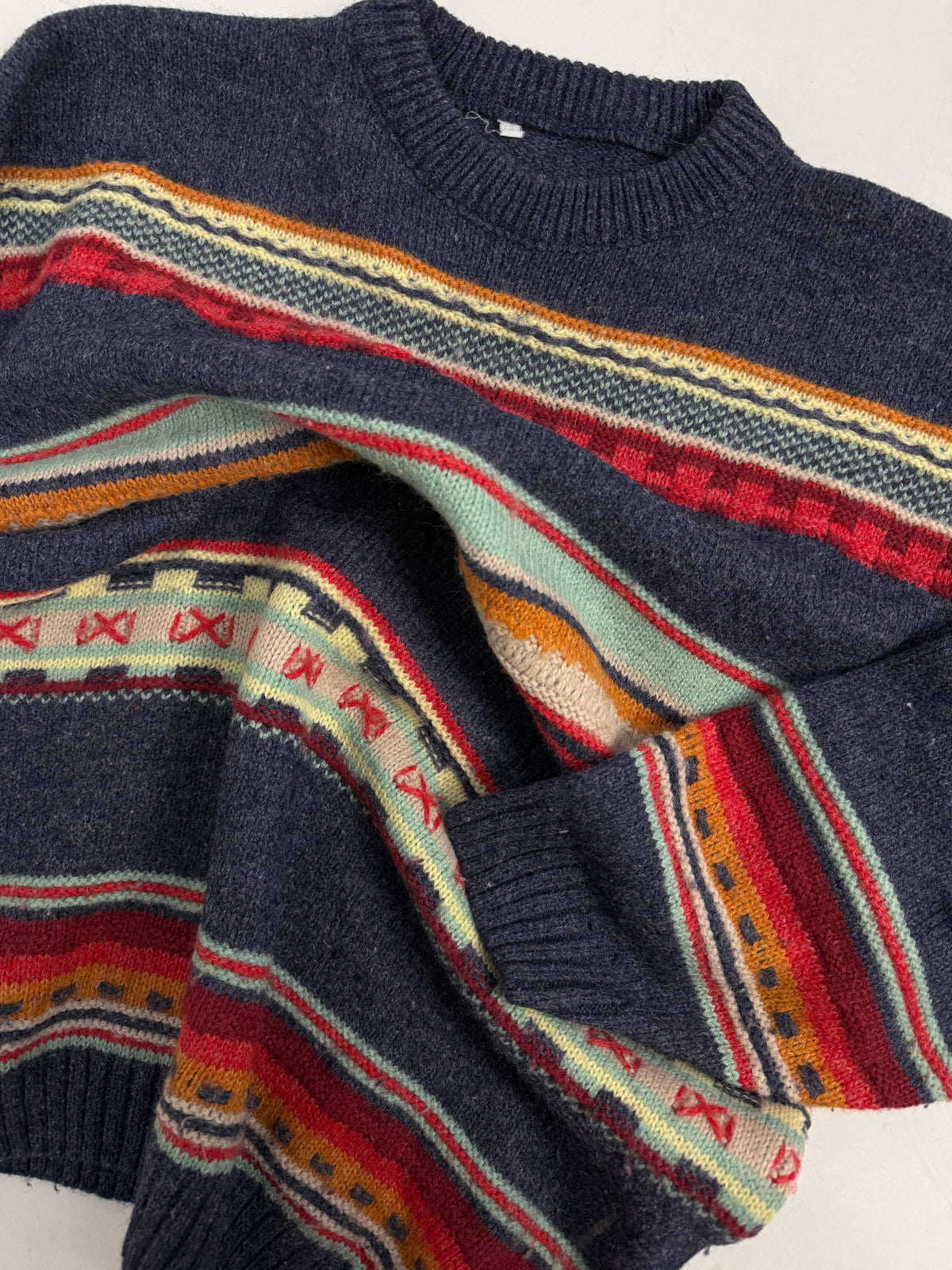 Maglione Vintage Multicolor in Misto Lana - Taglia M