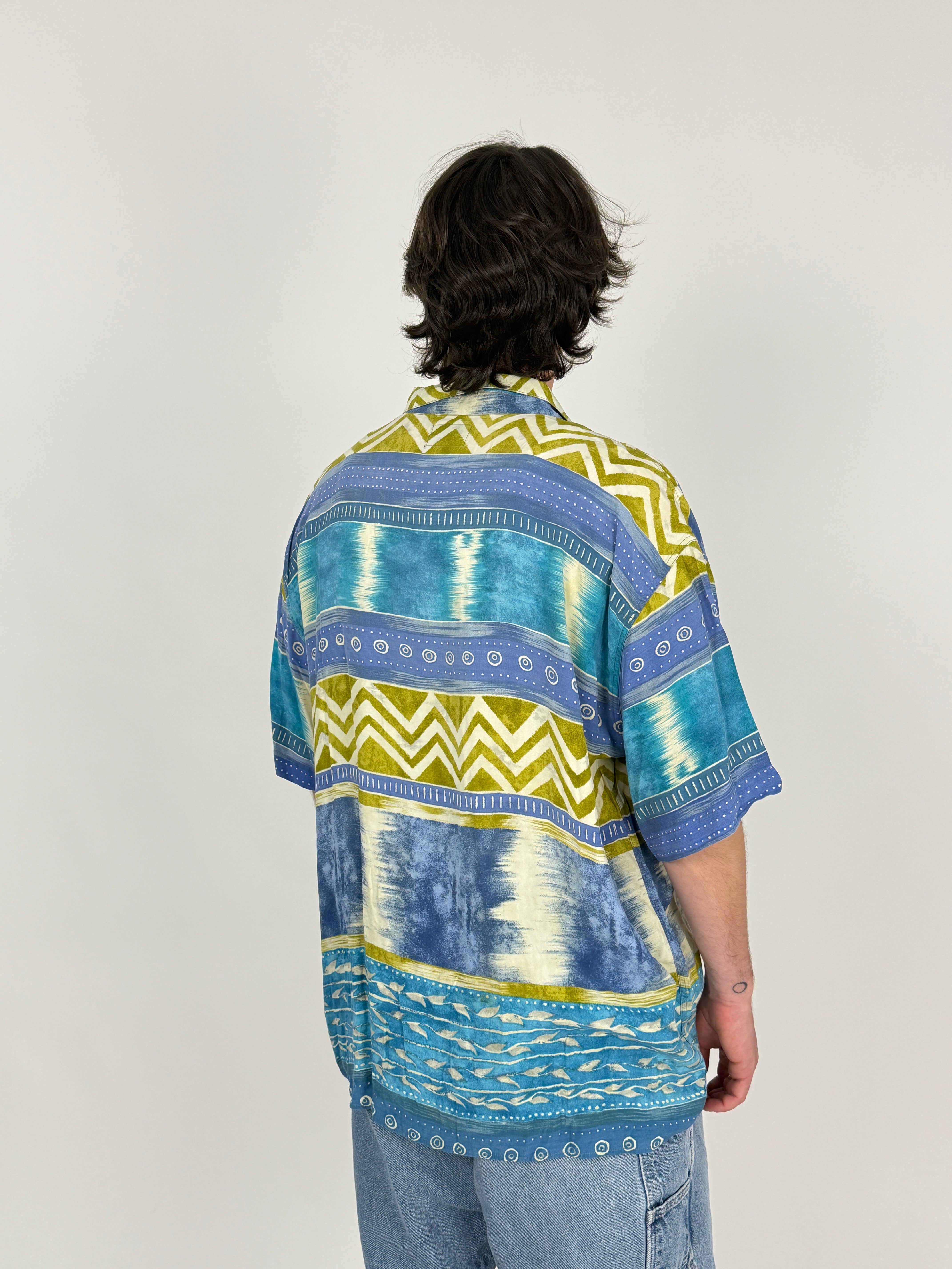 Camicia Australian L'Alpina Viscosa Pattern Etnico Tribale - Taglia XL