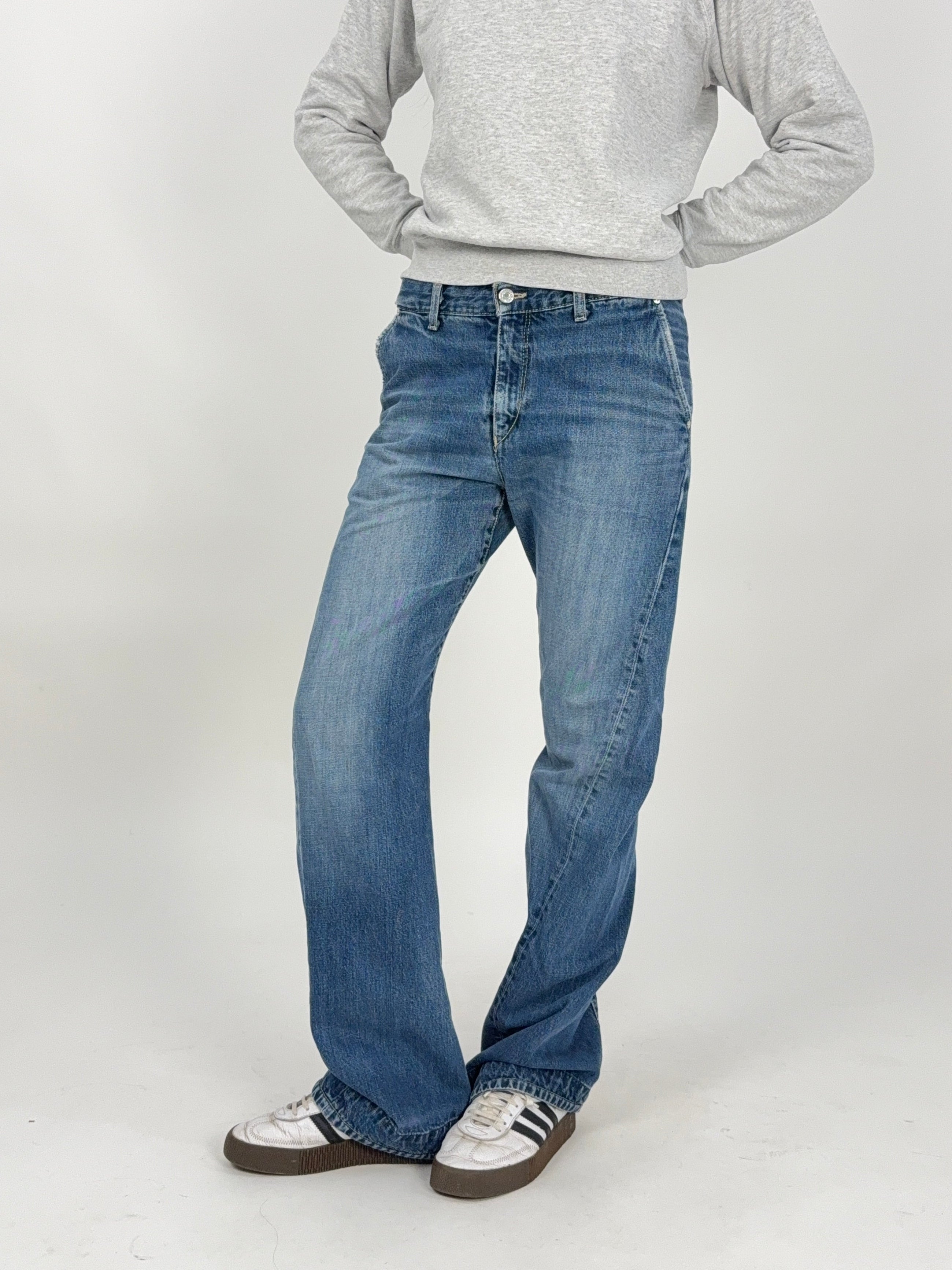 jeans levi's engineered 1007 1651 33x34 blu denim