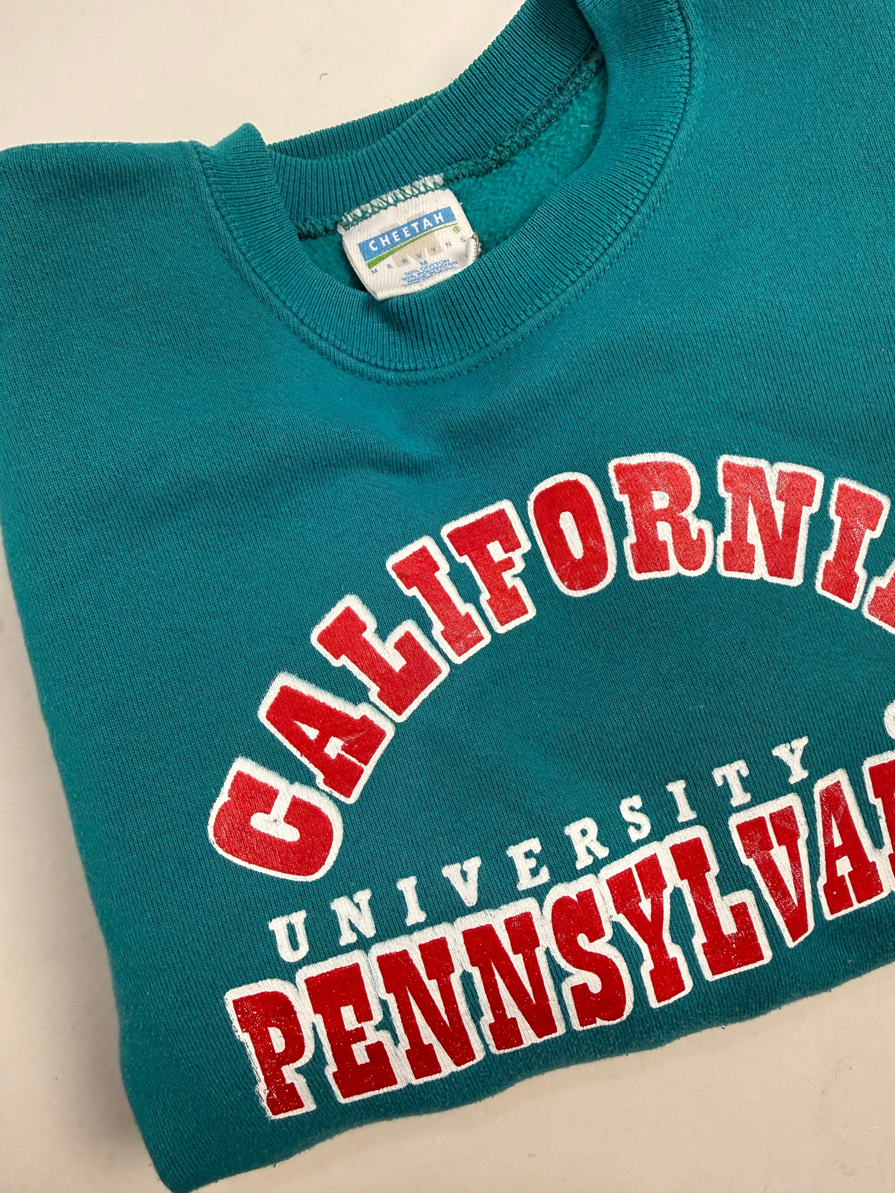 Felpa California University of Pennsylvania - Made in U.S.A. 90s