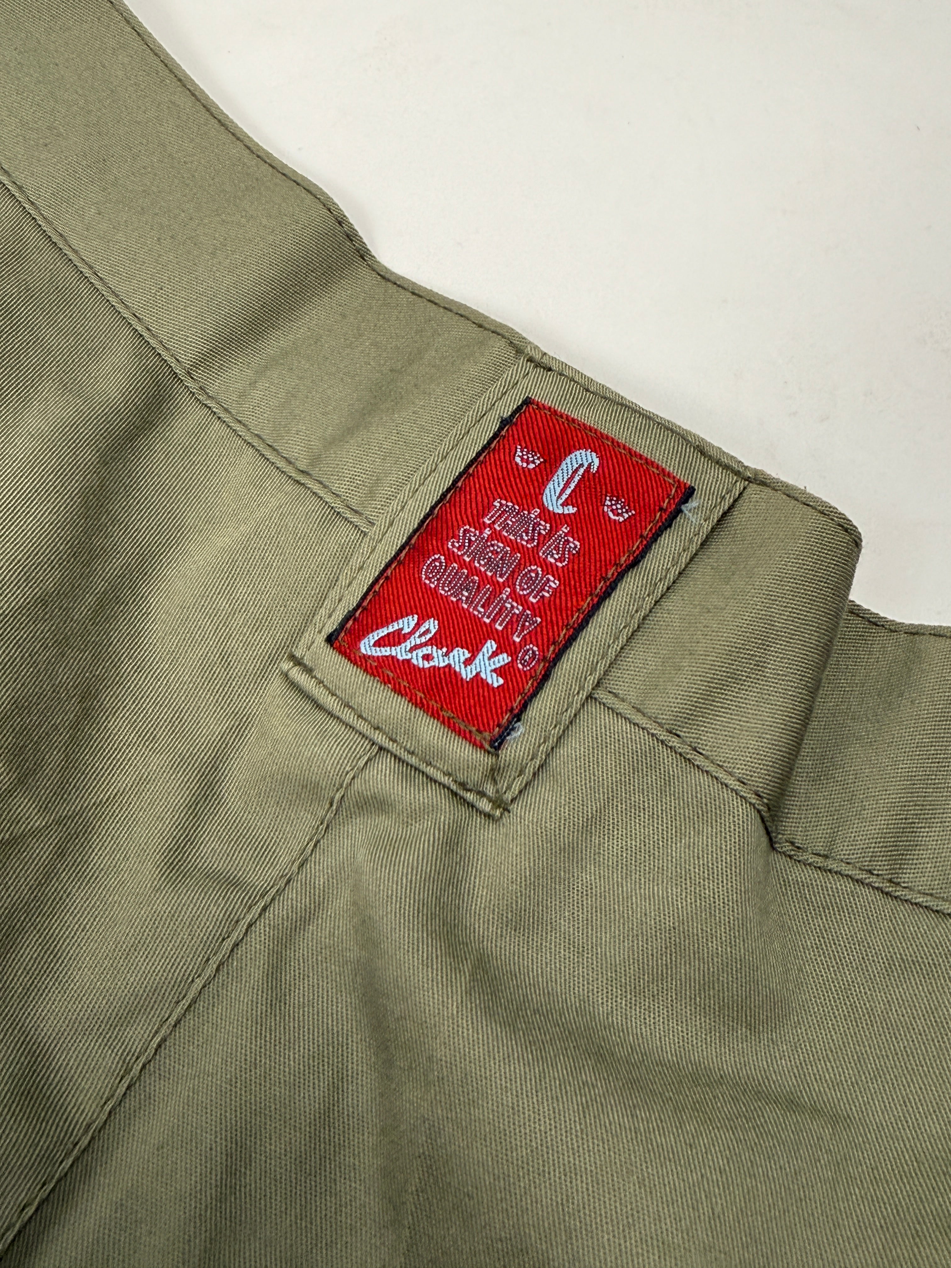 Bermuda Chino Verde Oliva Vintage Clark Made in Italy - Taglia 50