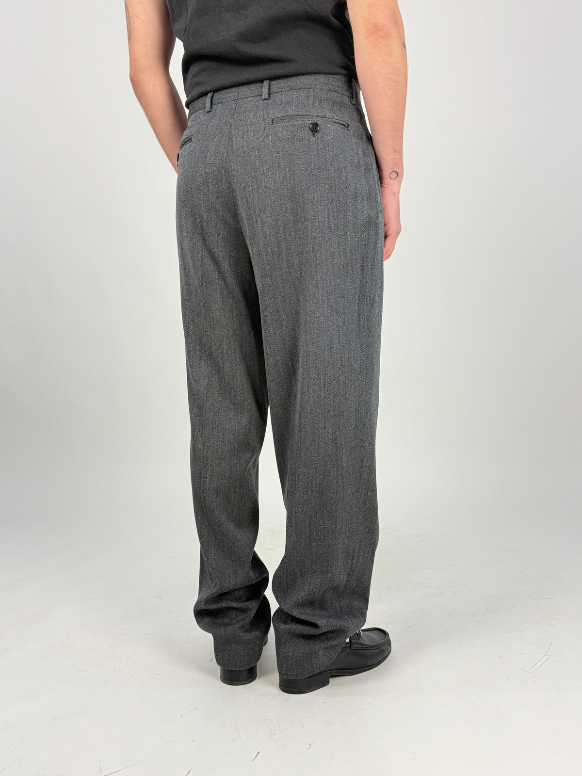 Pantaloni Vintage Example by Missoni Pura Lana Grigi - Taglia 48