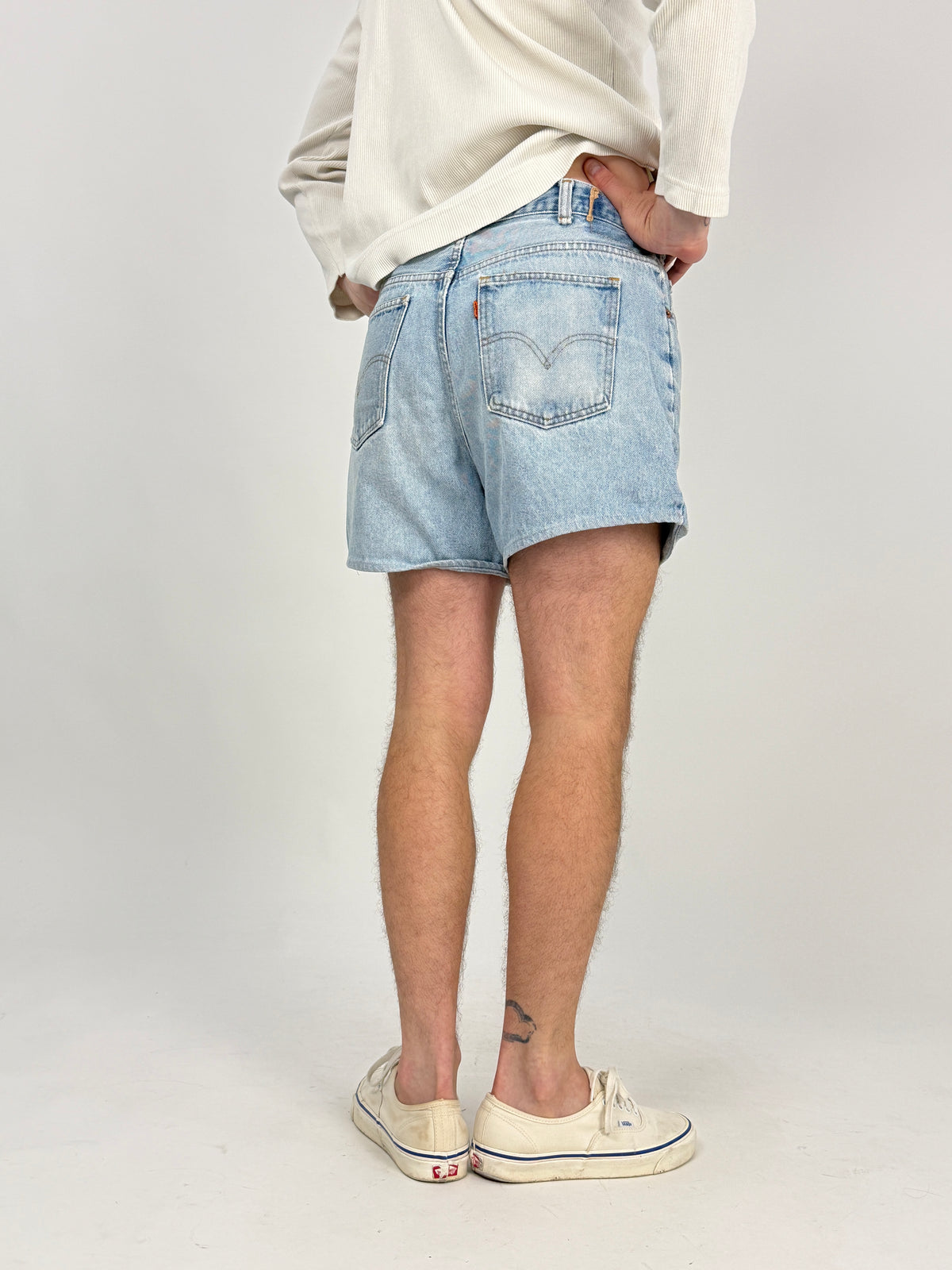 Shorts Denim Vintage Levi's 416 Orange Tab Light Wash - Taglia 48/M
