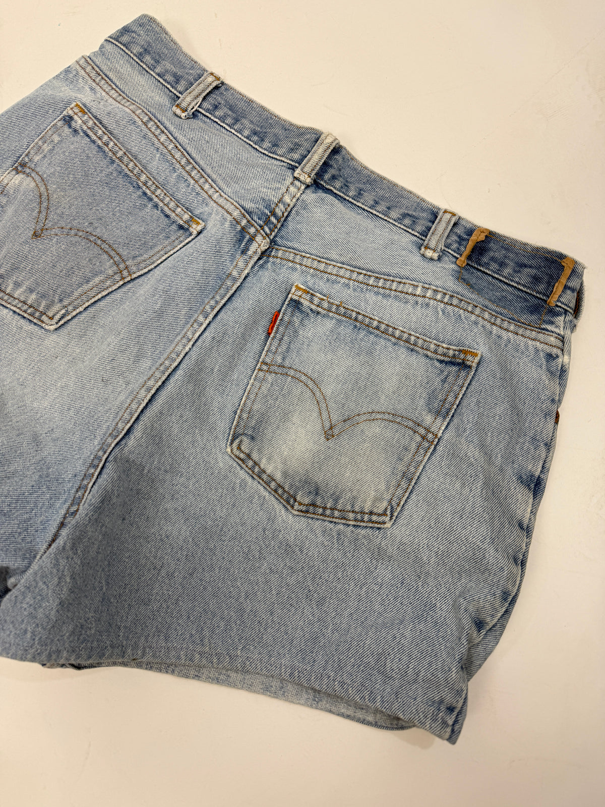 Shorts Denim Vintage Levi's 416 Orange Tab Light Wash - Taglia 48/M