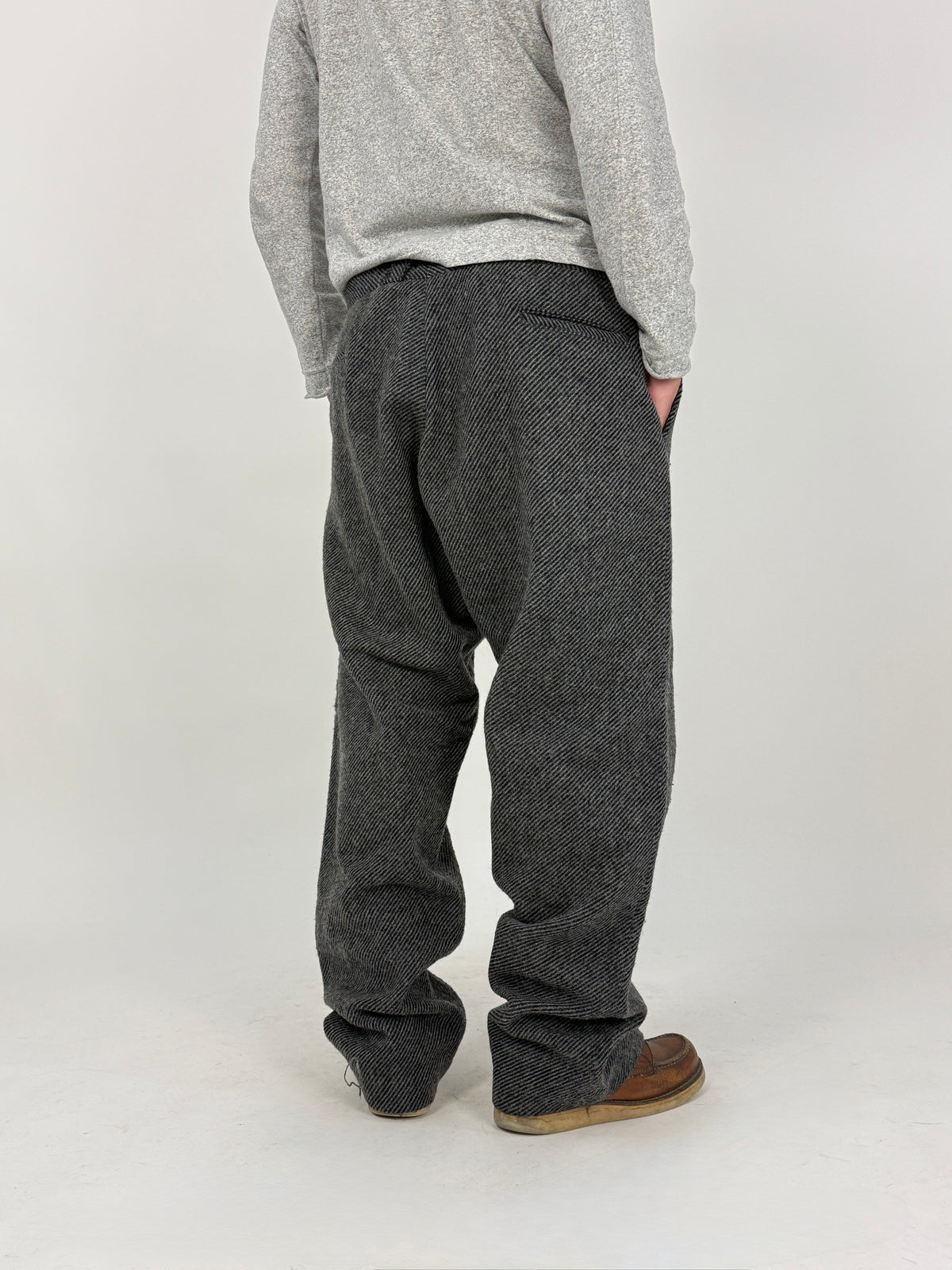 Pantaloni Workwear Anni '50/'60 Lana Spigata - Taglia 54