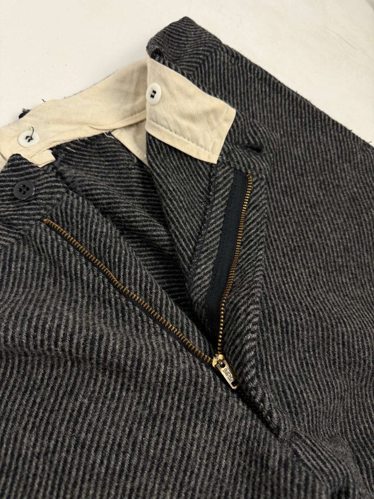 Pantaloni Workwear Anni '50/'60 Lana Spigata - Taglia 54