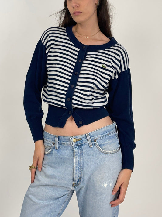 golf-lacoste-a-righe-blu-e-bianco-vintage-donna