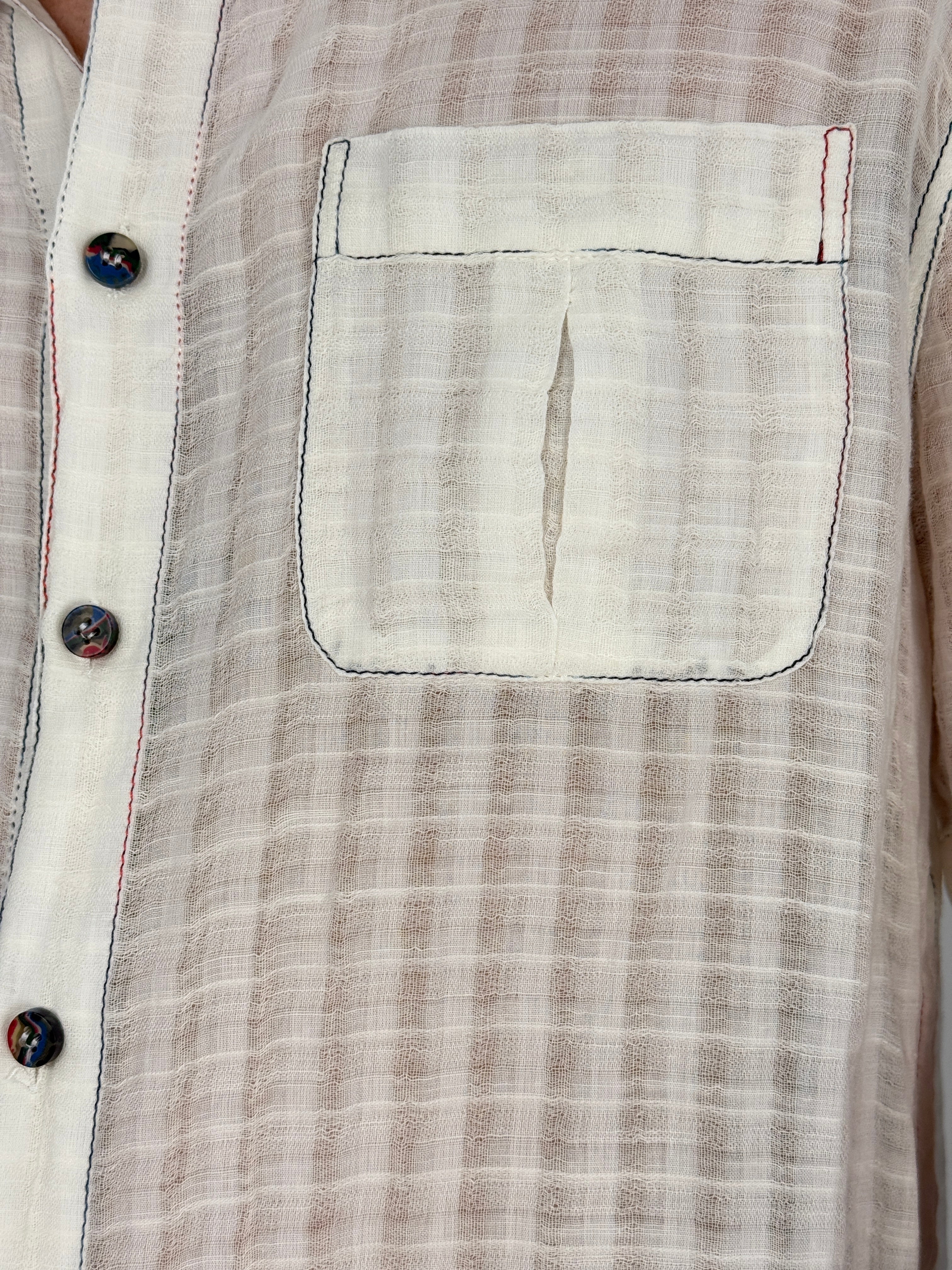 Camicia Vintage Armani Jeans Cotone e Seta - Taglia L