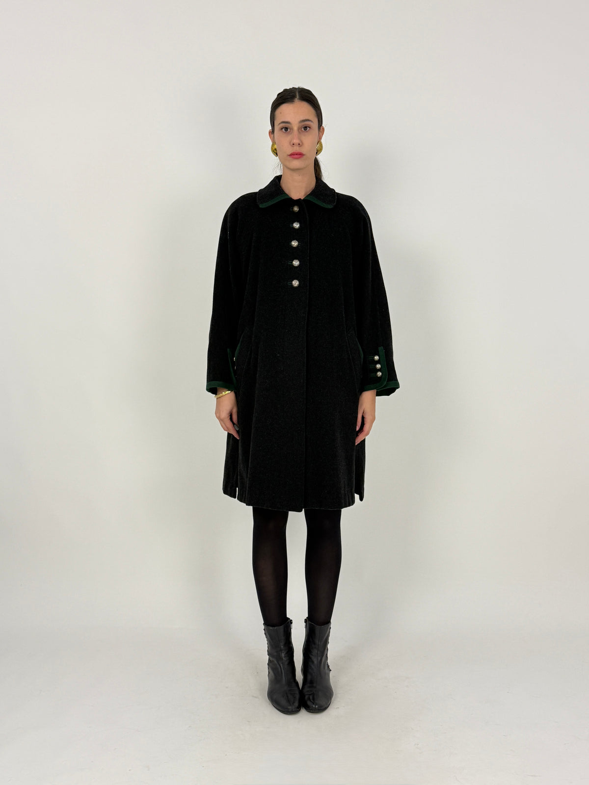 Cappotto Loden Austriaco Vintage H. Moser - Taglia M/L