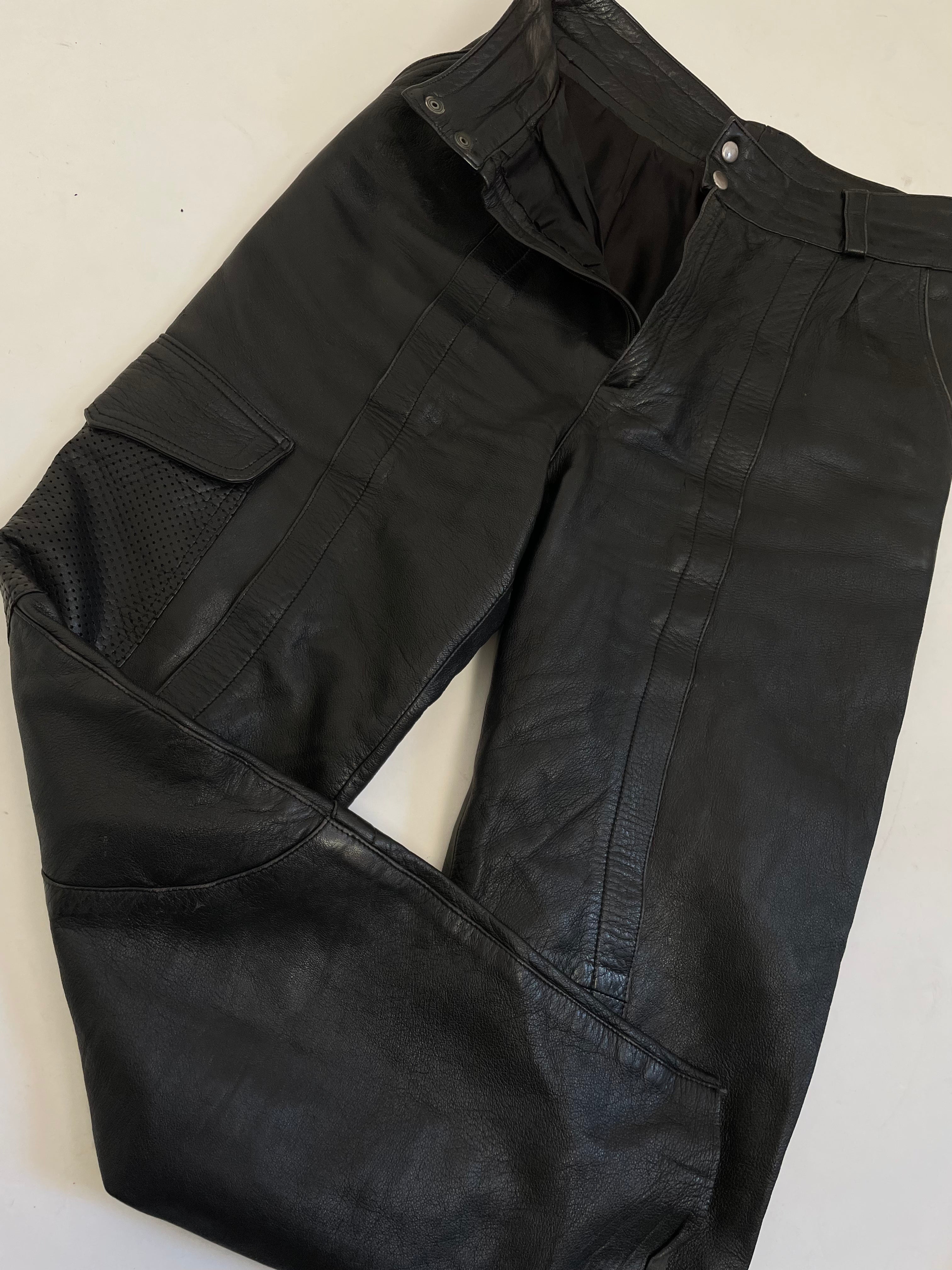Pantaloni in vera pelle anni '80