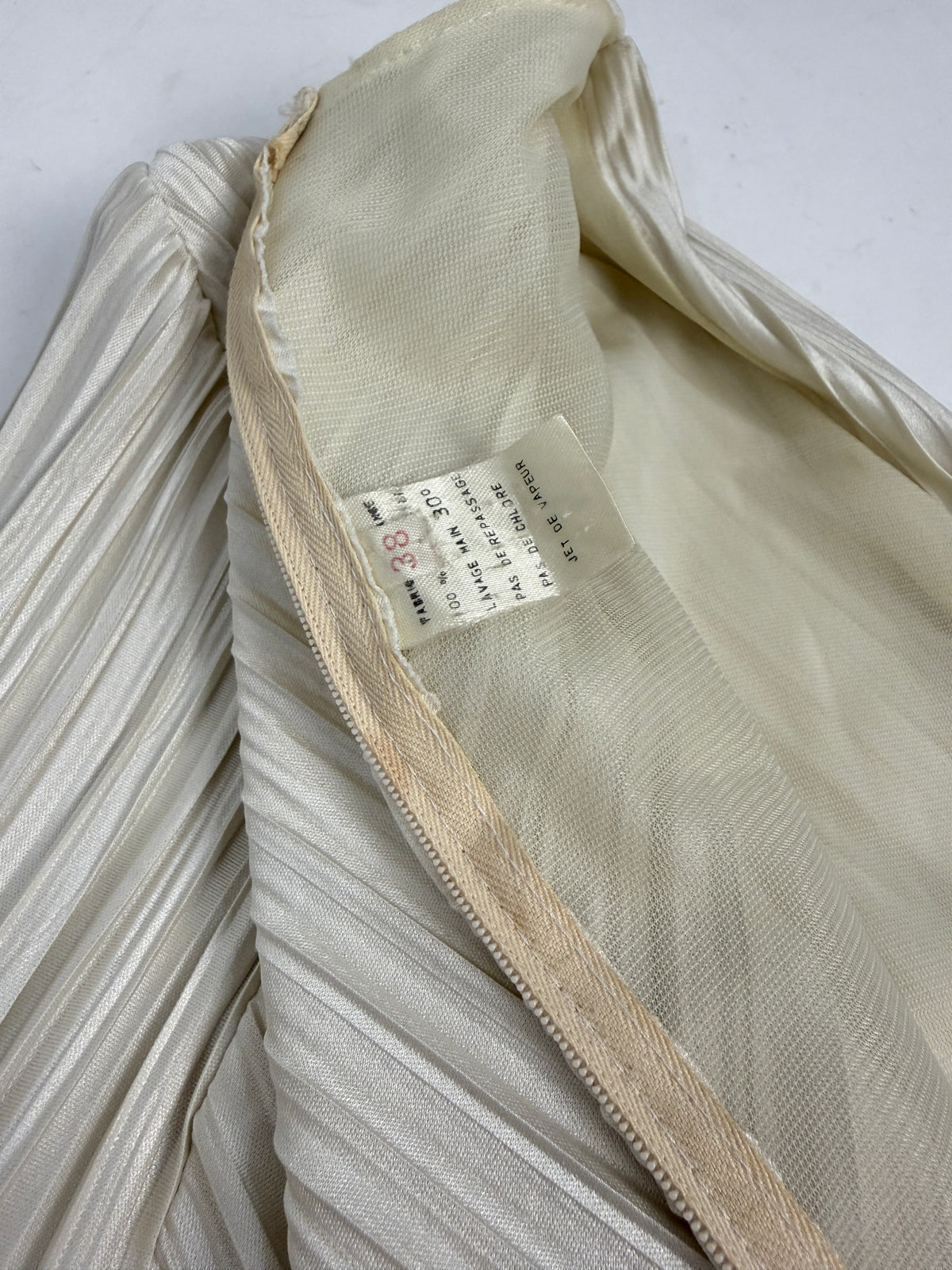 Abito d'Archivio Primi anni '80 Made in France Plissé - Taglia M/L