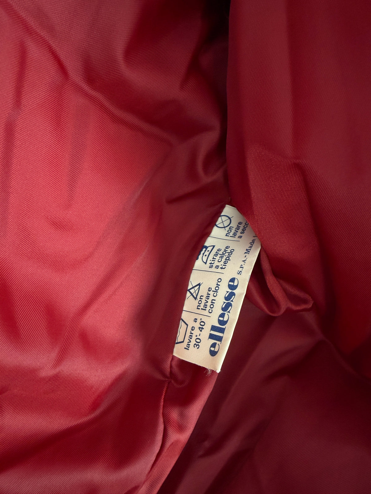 Piumino Ellesse Anni '70/'80 Rosso e Blu Glossy - Taglia S/40