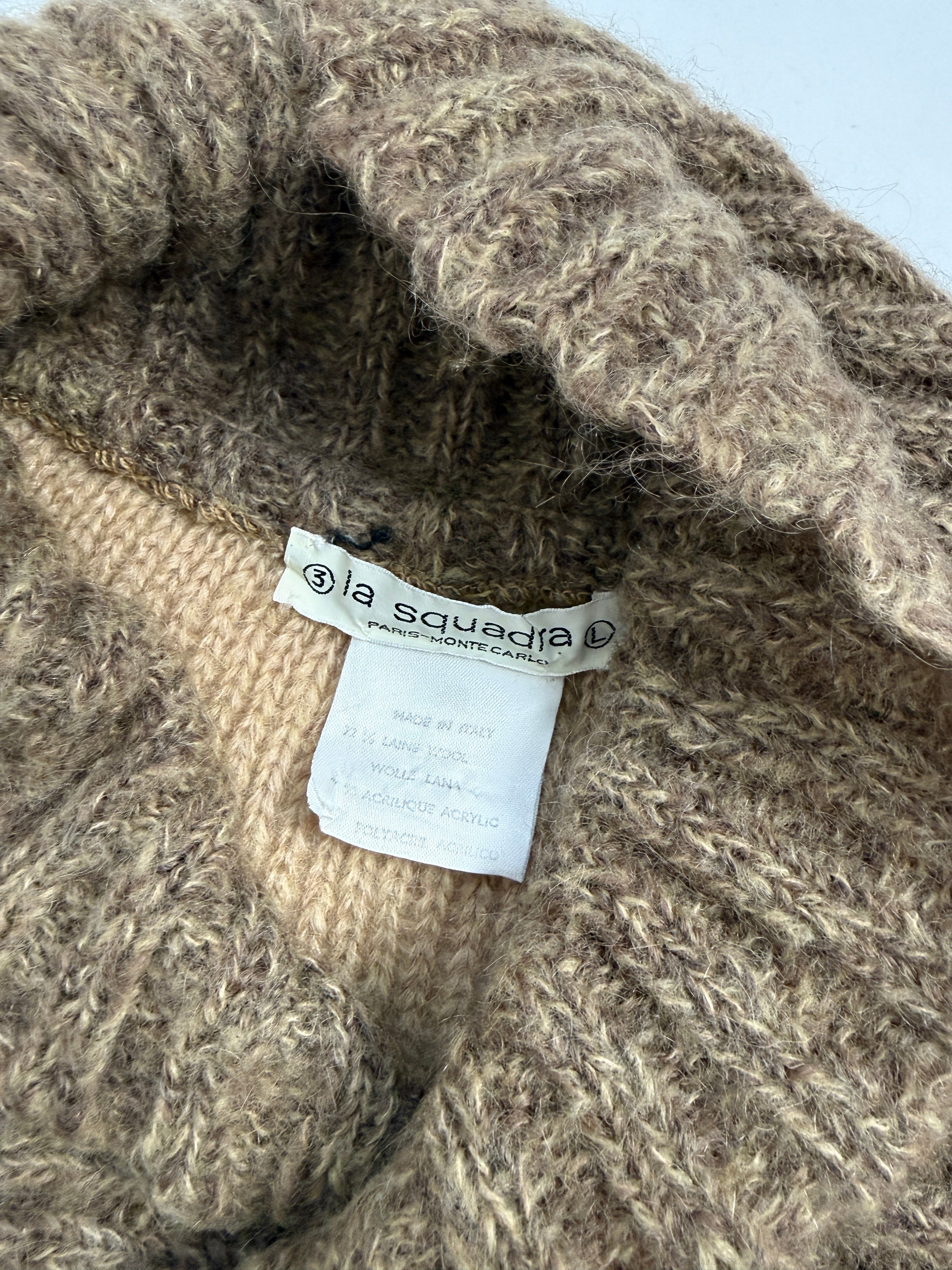 Maglione LA SQUADRA anni '70 in lana - Paris/Monte Carlo