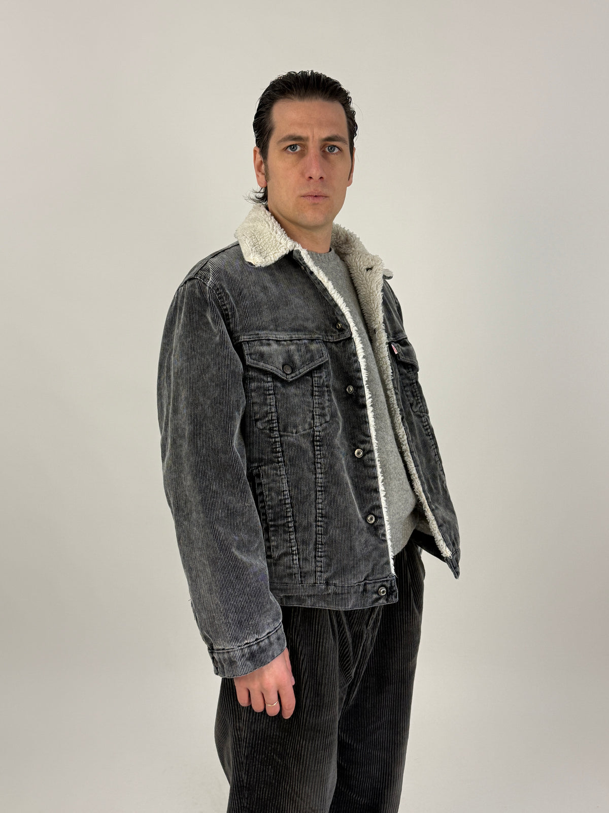 Giubbotto Levi's 70608 Sherpa Millerighe Anni '80 - Taglia L