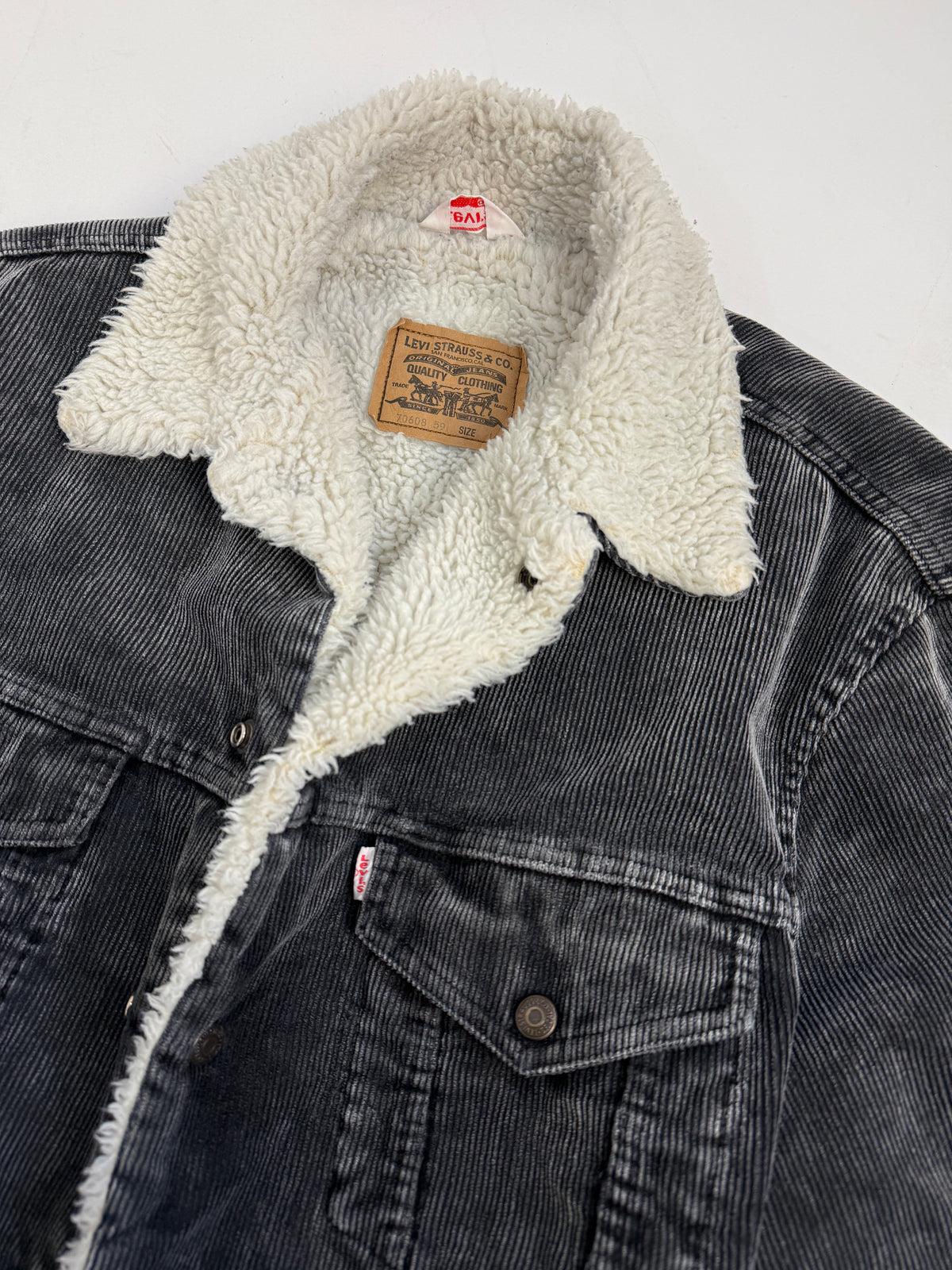 Giubbotto Levi's 70608 Sherpa Millerighe Anni '80 - Taglia L