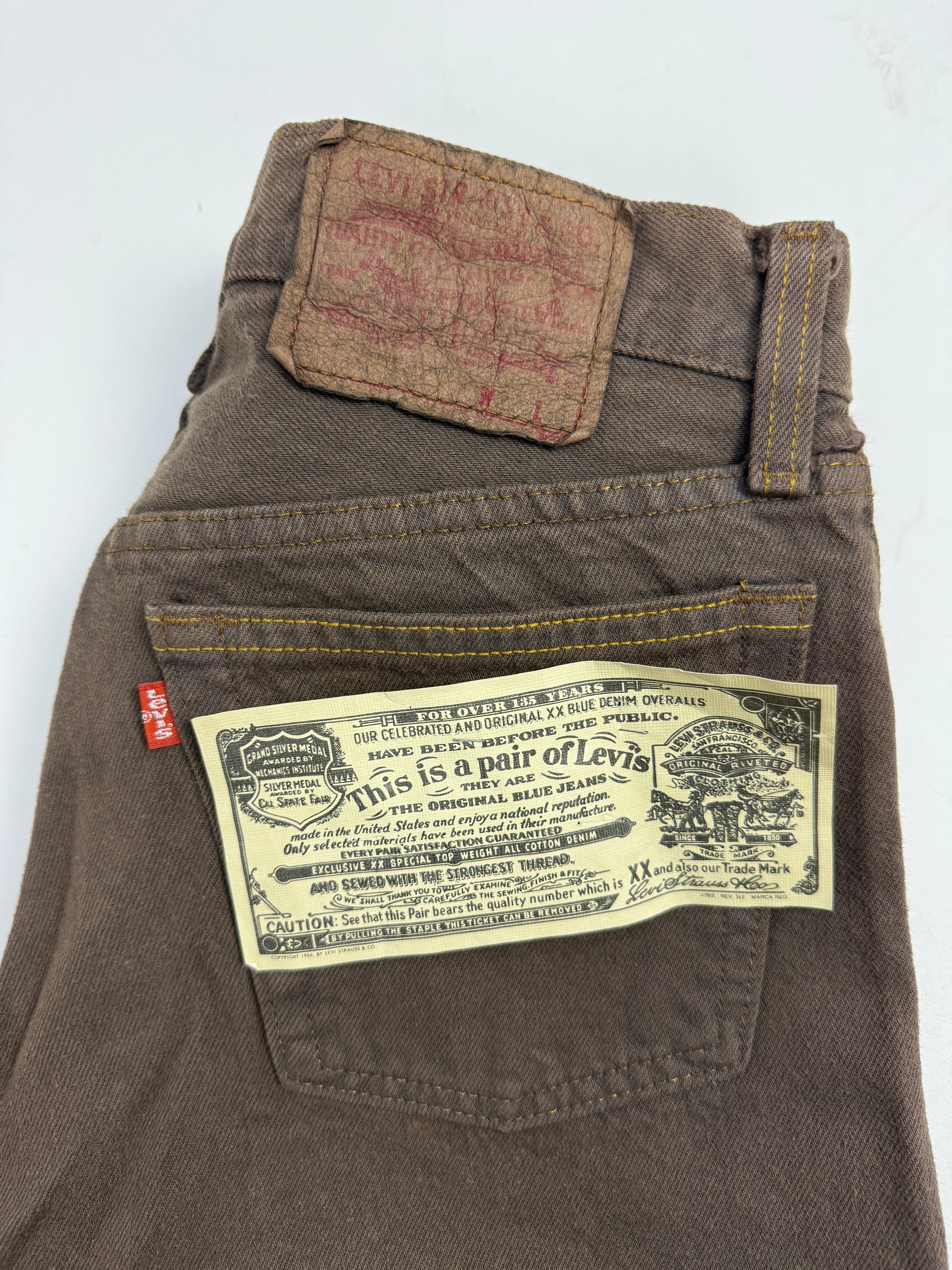 Levi's jeans 501 vintage donna - Deadstock denim marrone