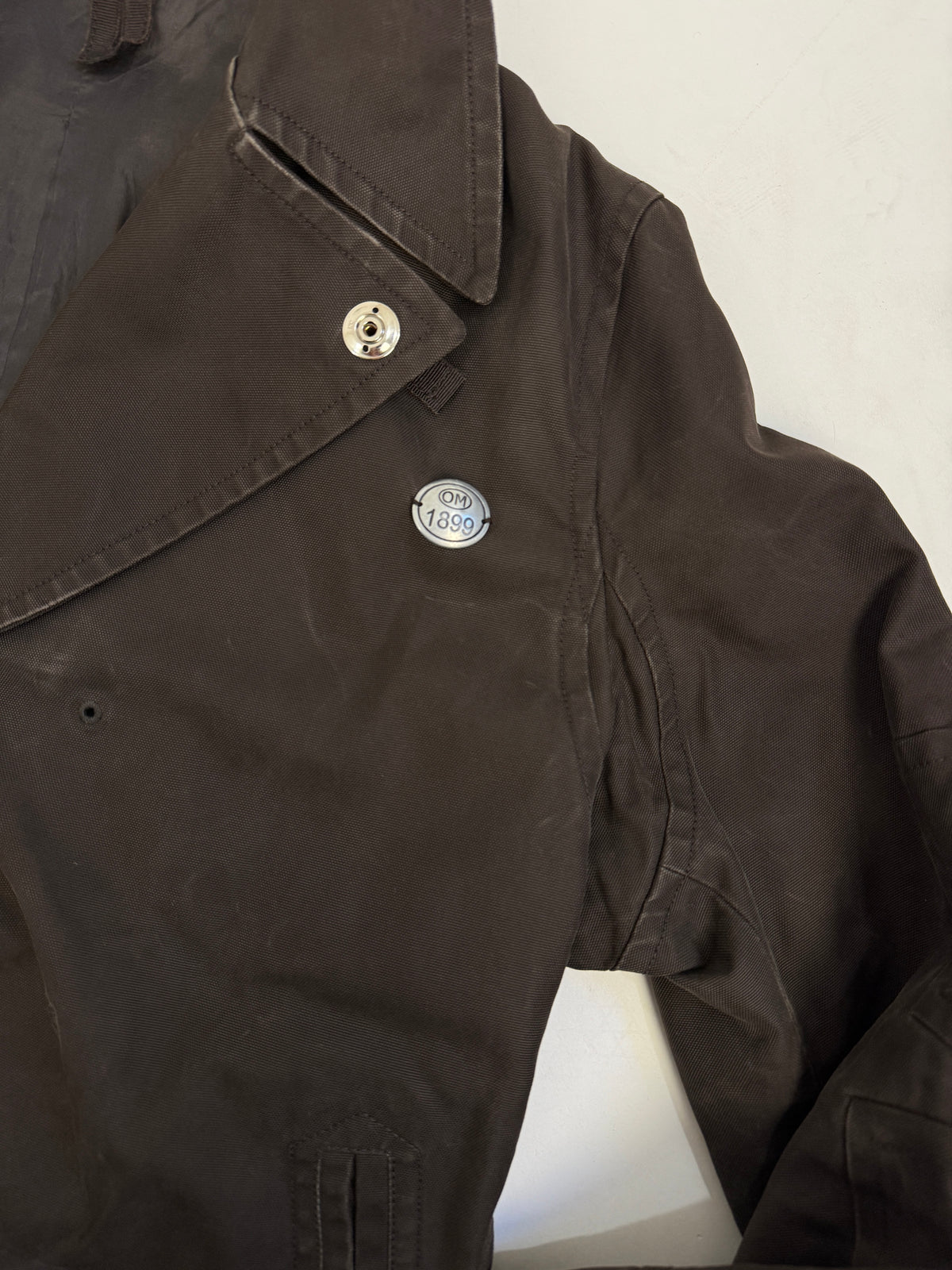 Cappotto Anni '90 Cotone Canvas Marrone Interno Staccabile - Taglia M
