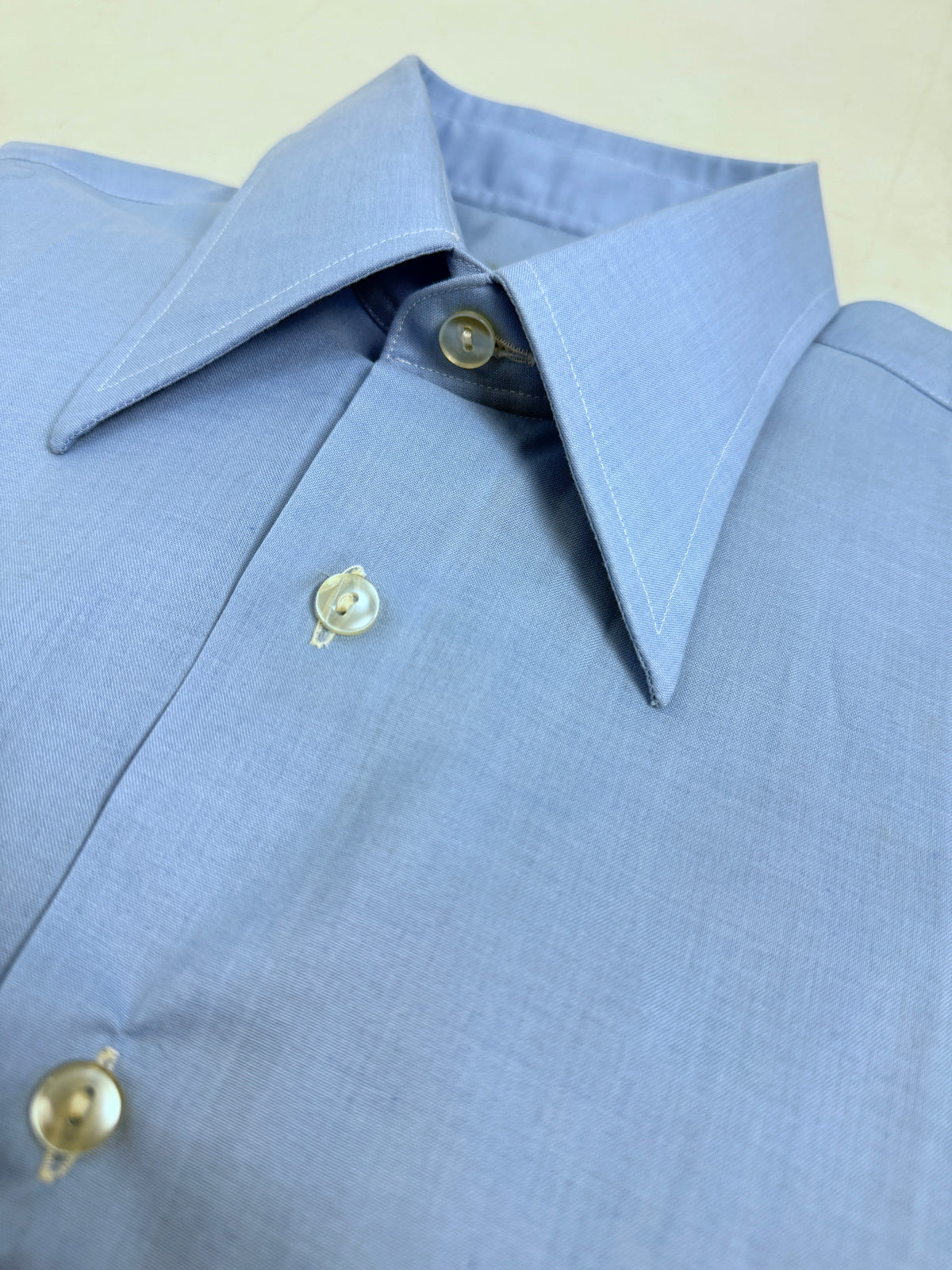 Camicia Anni '70 in Cotone Celeste - Taglia L