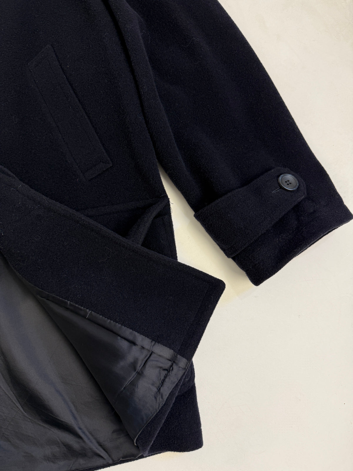 Cappotto Lory in cashmere e lana blu notte - Taglia M
