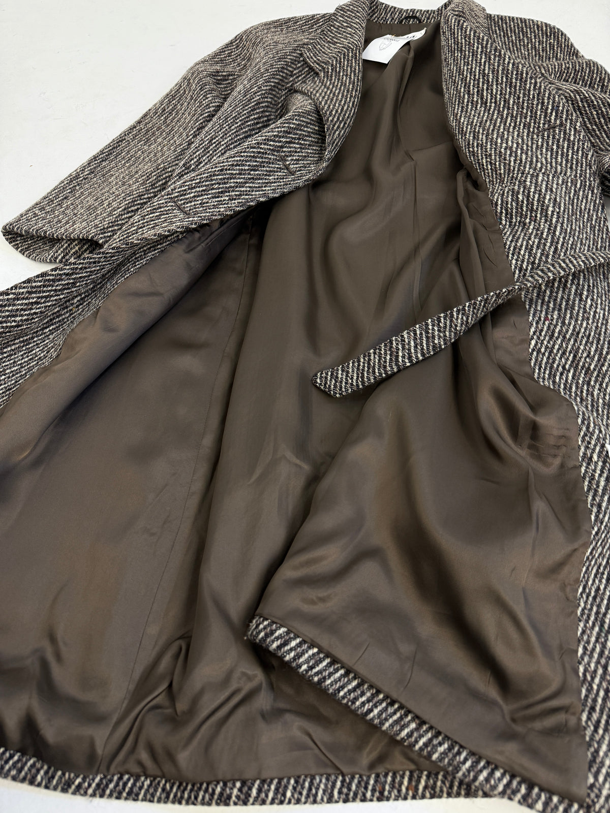 Cappotto lungo doppiopetto vintage con cintura - Taglia L