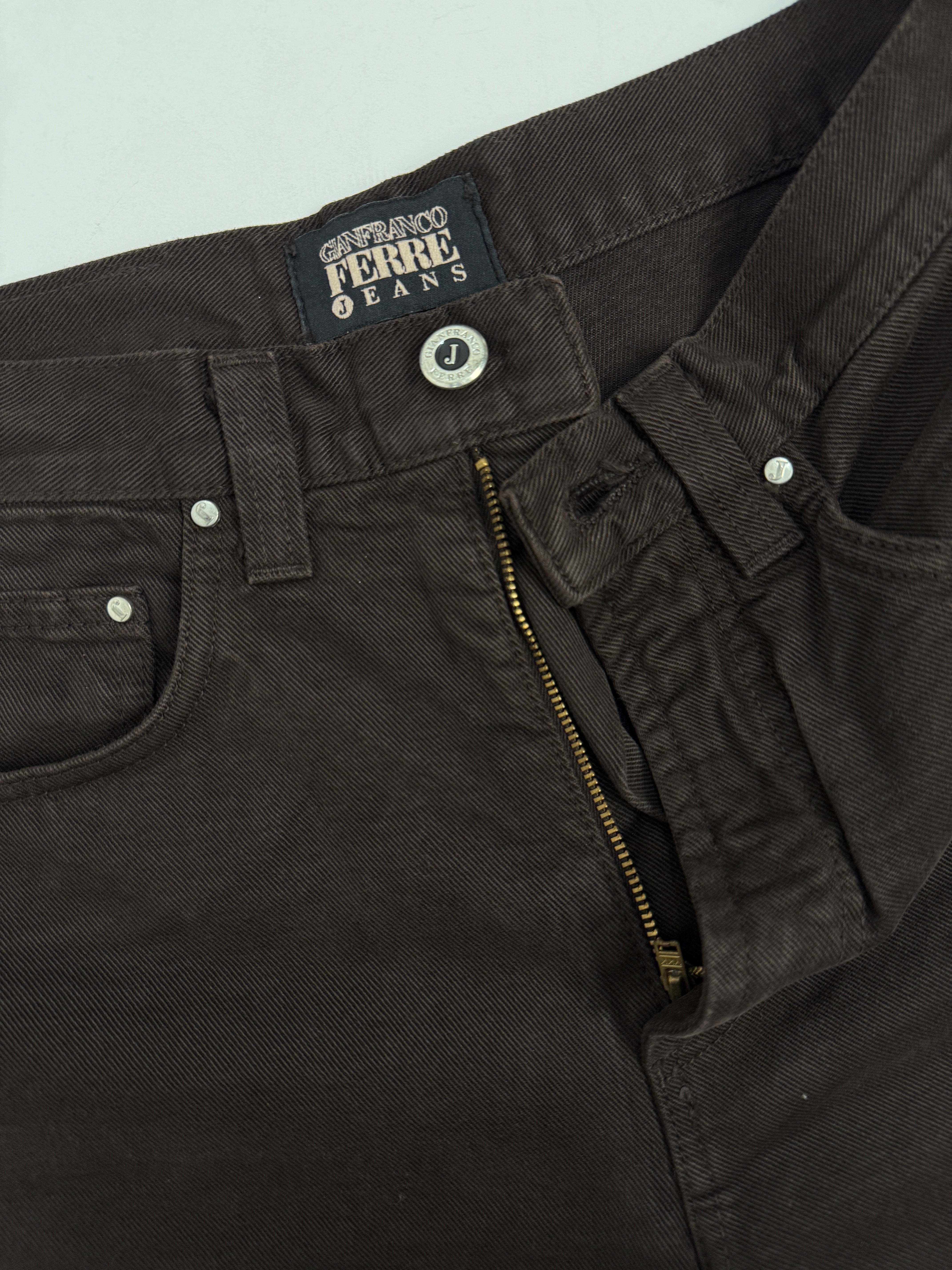 Gianfranco Ferrè Jeans denim marrone - Taglia 40