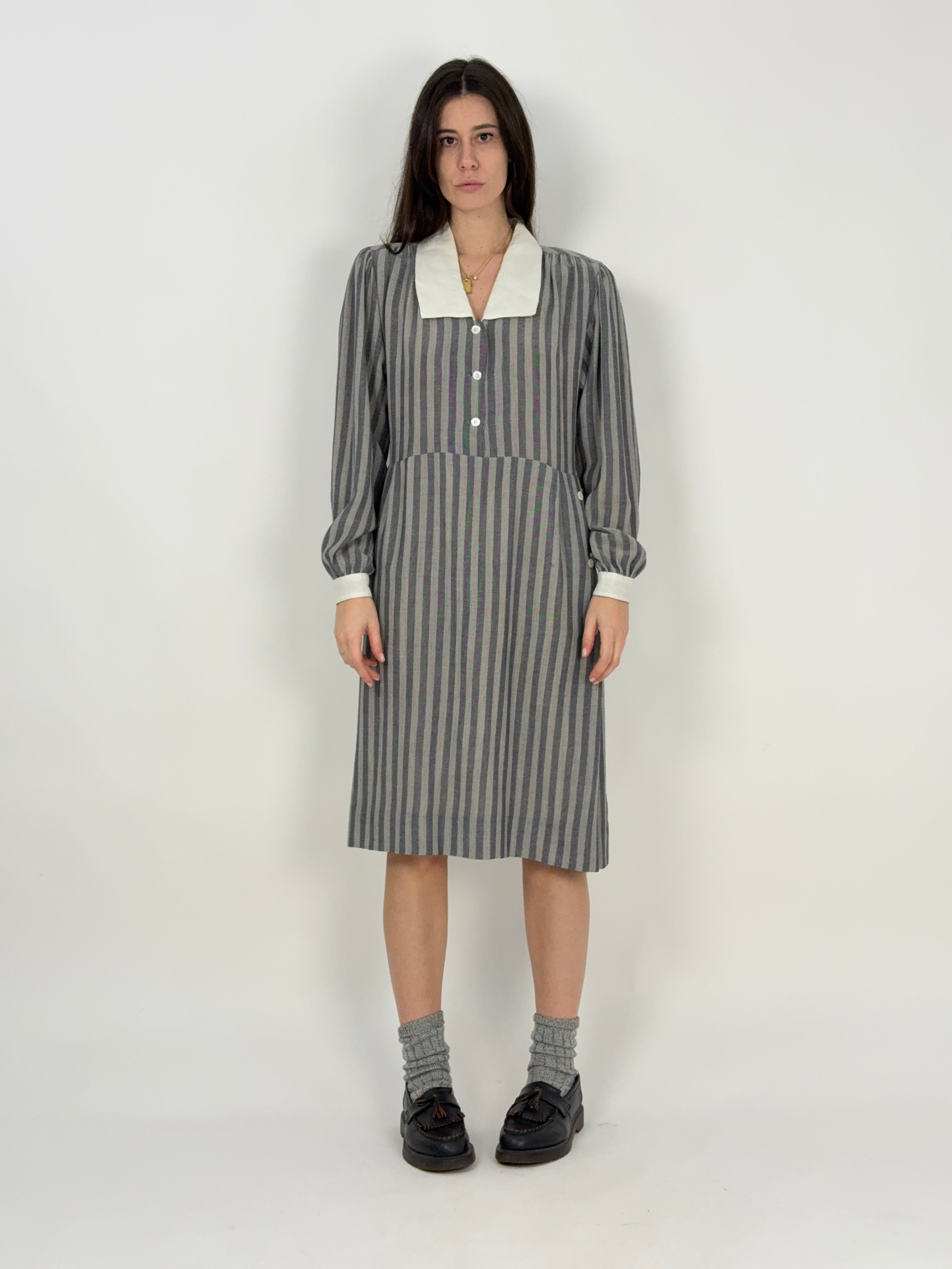 Abito midi a righe anni '70 - Fangovintage