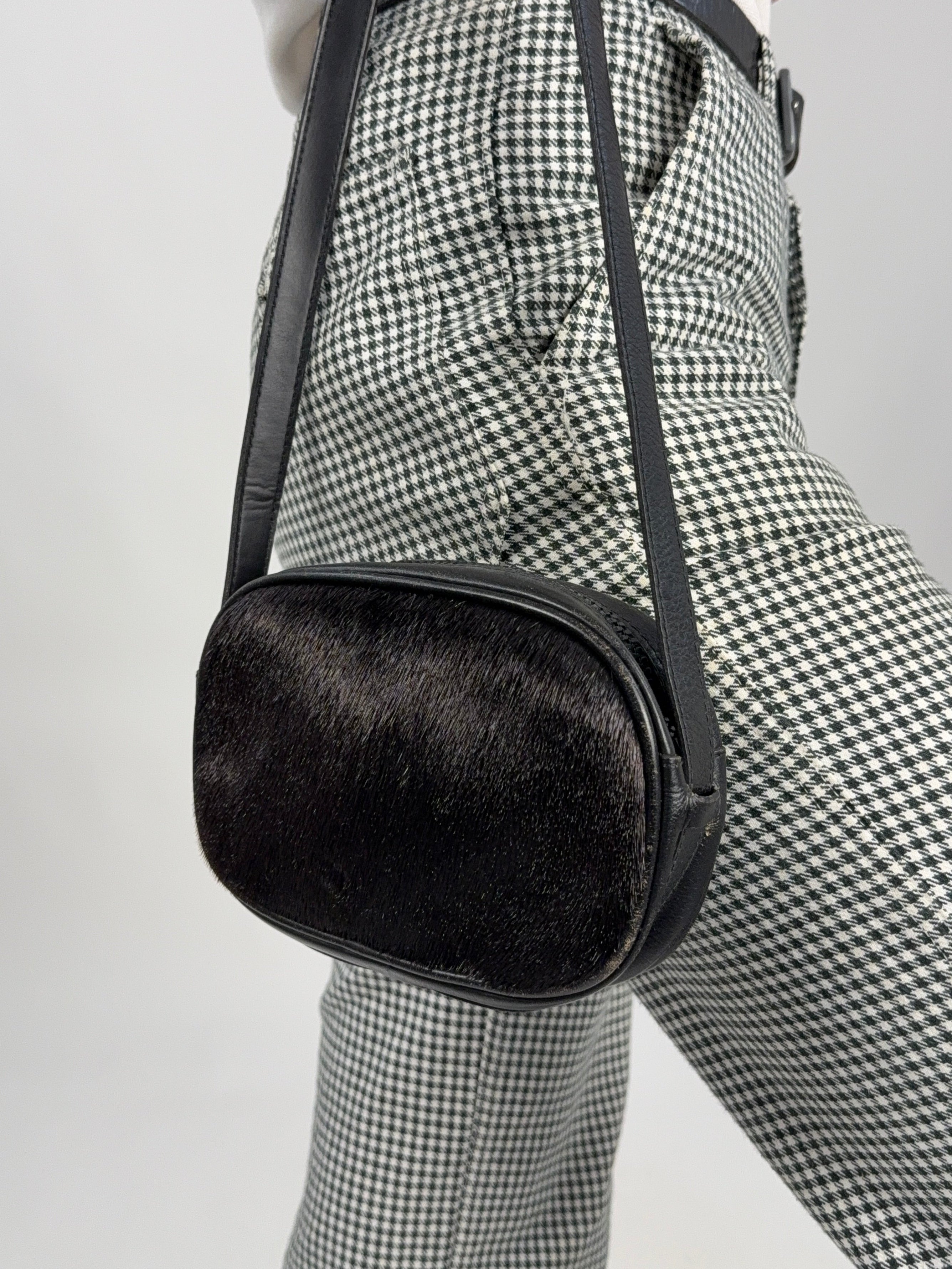 Borsa a tracolla in cavallino anni '70