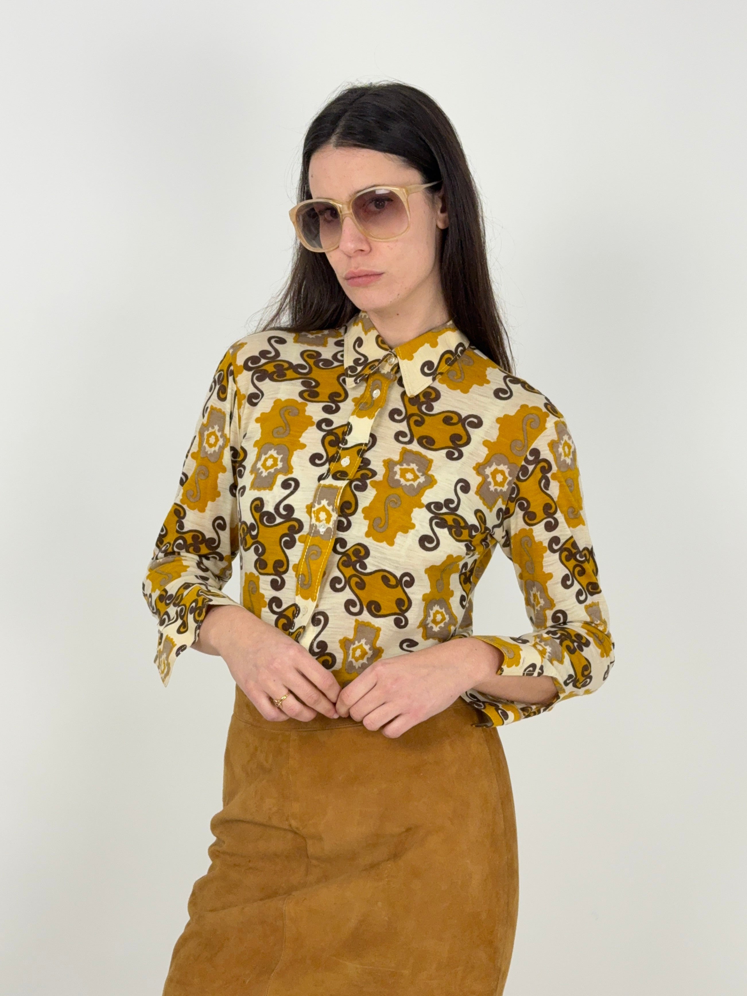 Camicia anni '70 in jersey - Fangovintage