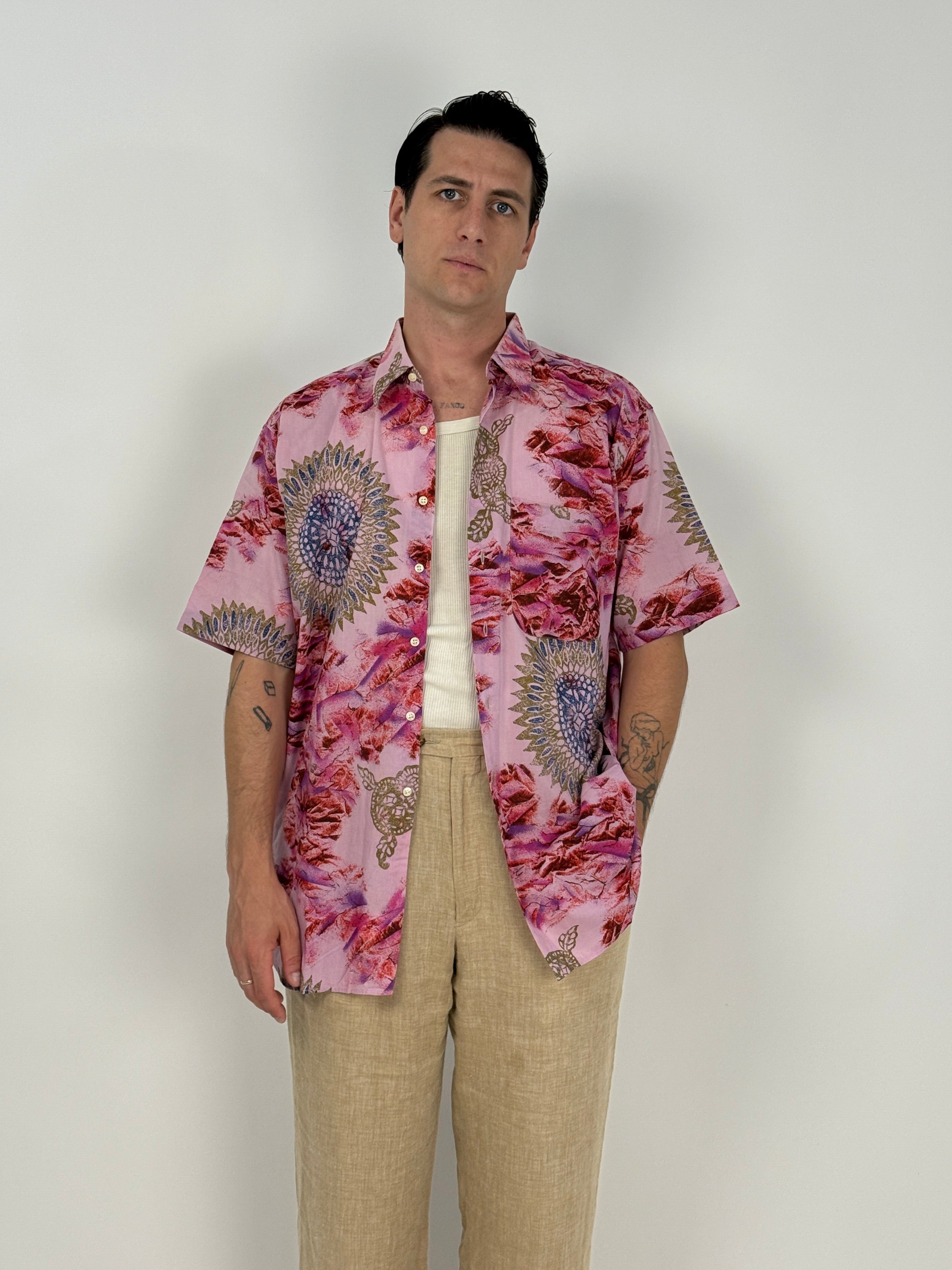 Camicia vintage in cotone fantasia