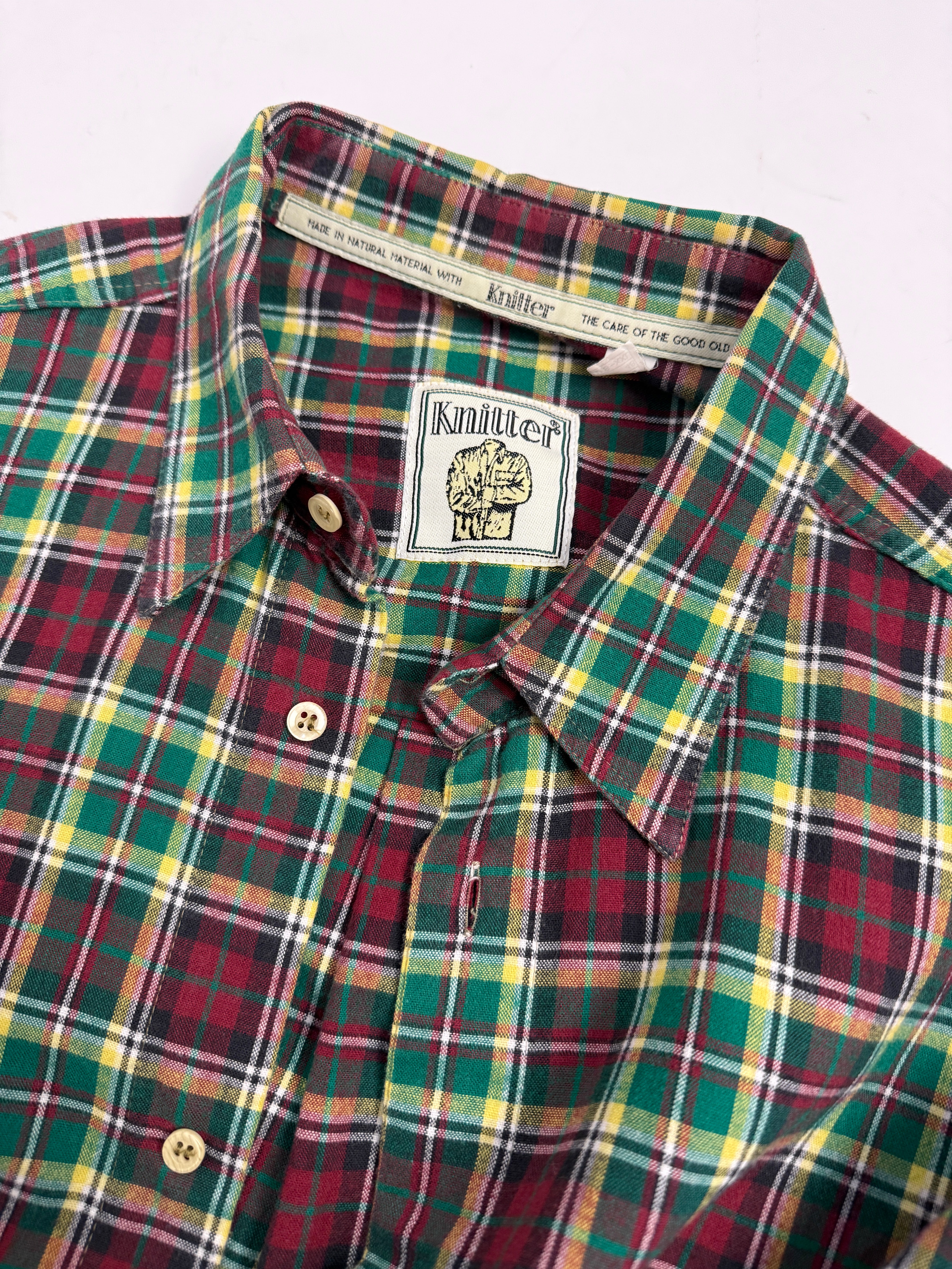 Camicia vintage in cotone a quadri