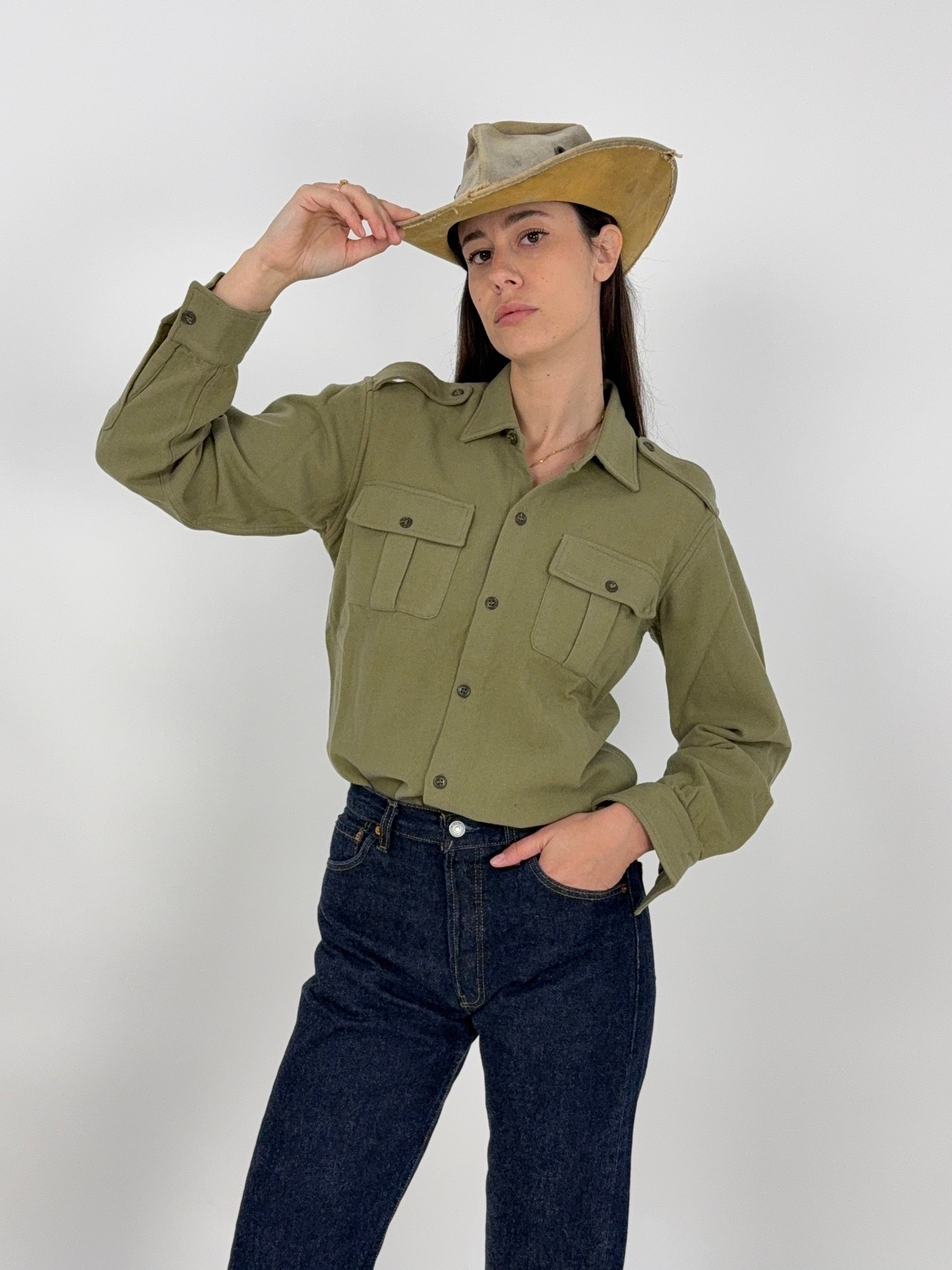 Camicia vintage Esercito Italiano in Flanella