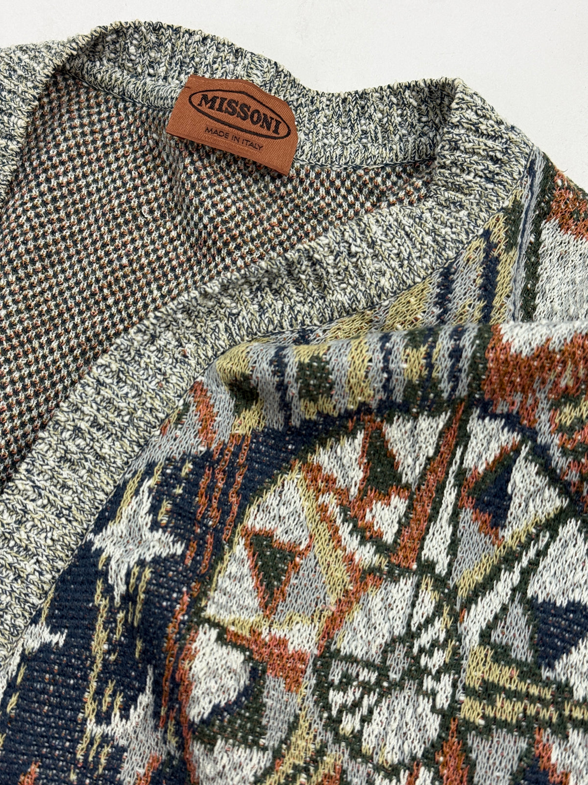 Cardigan Missoni vintage multicolore taglia L XL indossato