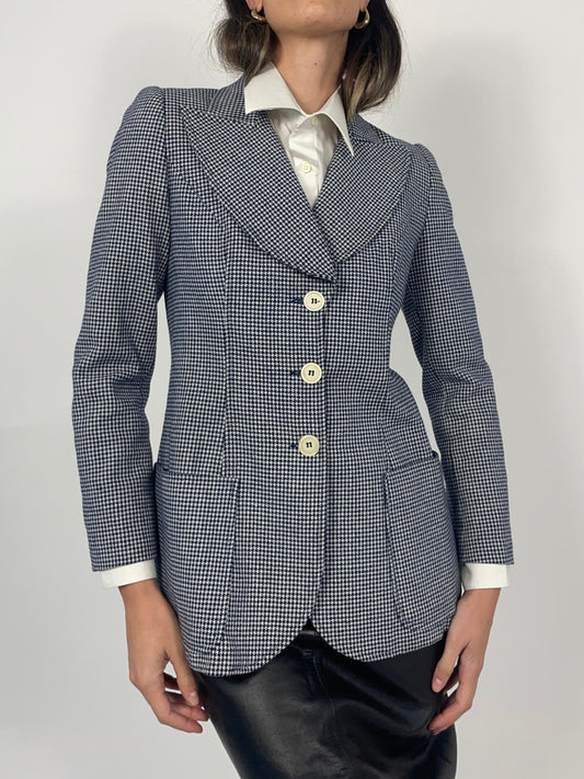 Giacca vintage in lana pied de poule