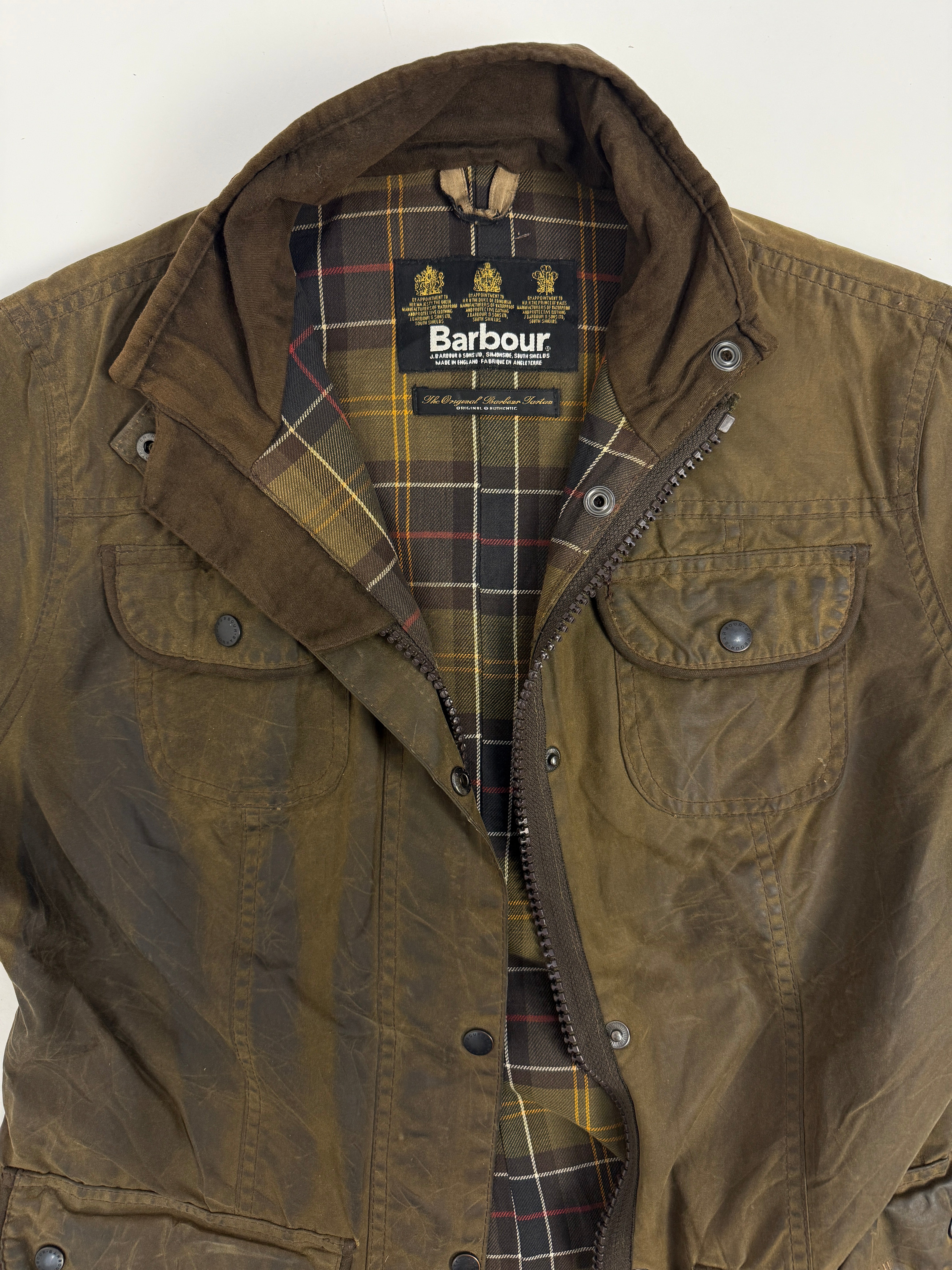 Giacca Barbour Cerata Donna anni ’90 Made in England – Wax Jacket Marrone