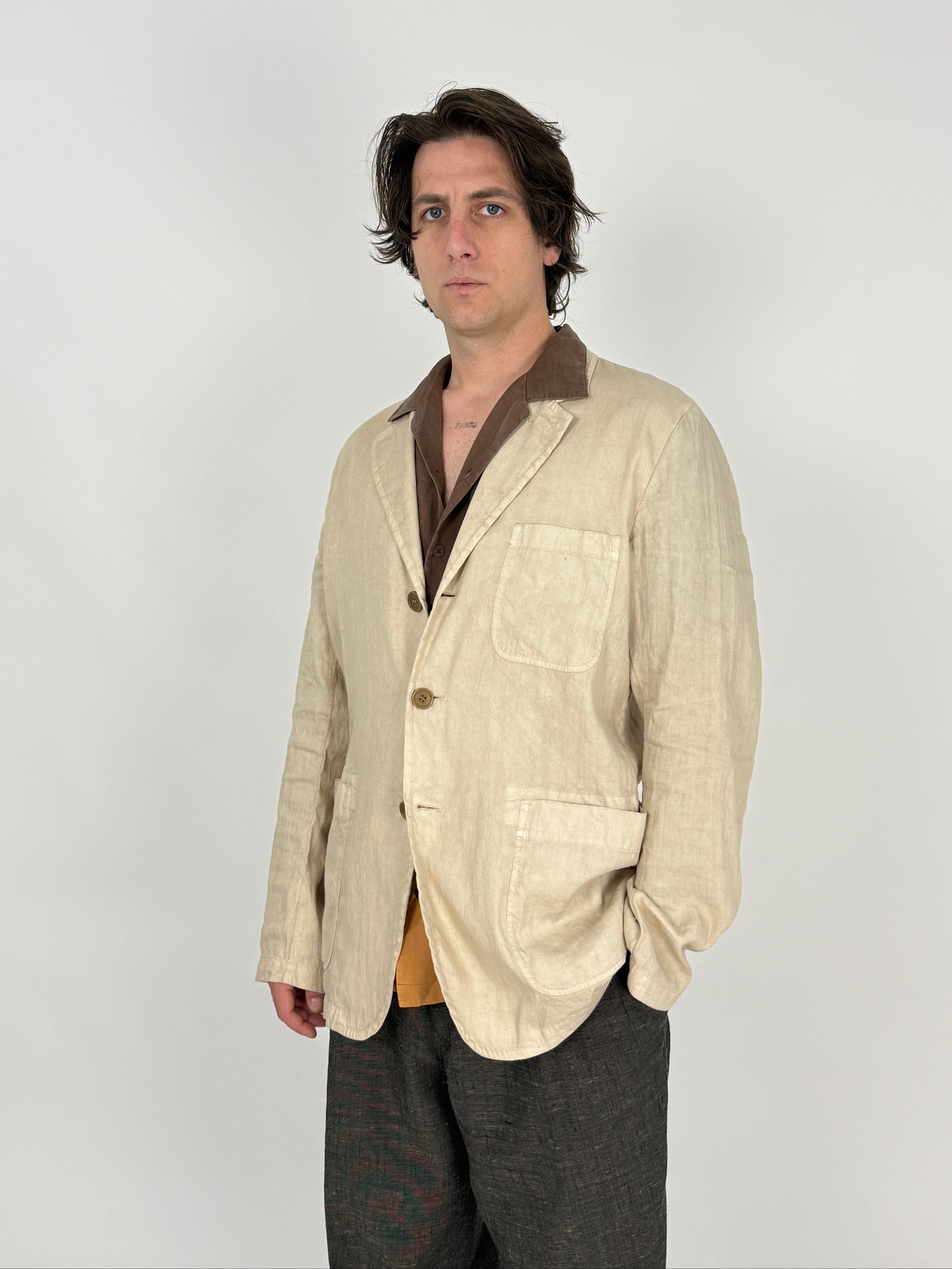 Giacca C.P. Company Misto Lino Beige Destrutturata - Taglia 50/52