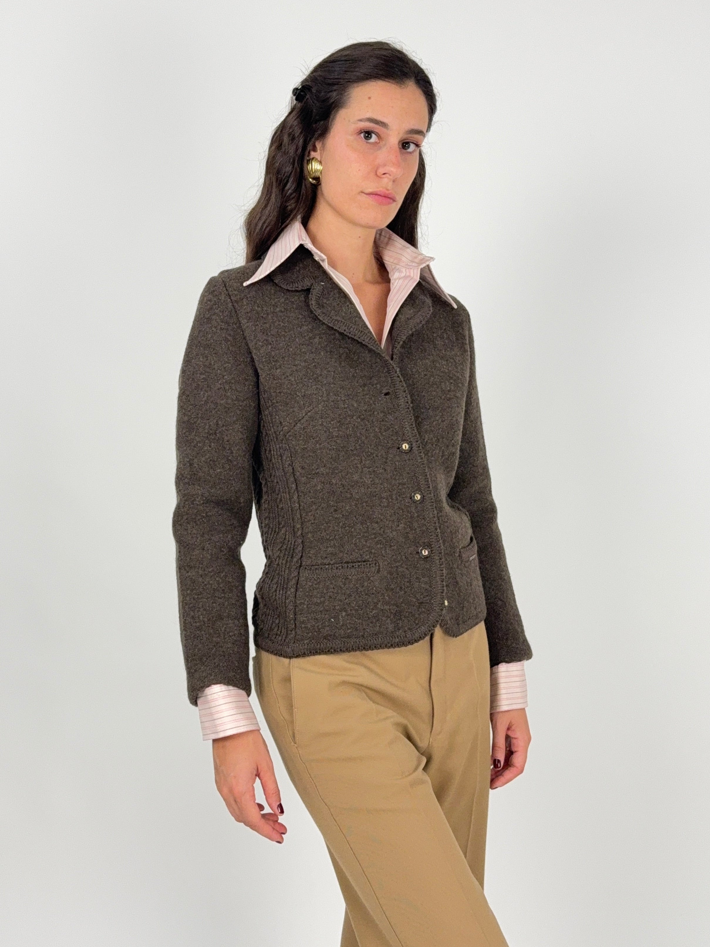 Geiger Tyrol giacca lana cotta marrone vintage - retro indossato taglia 40