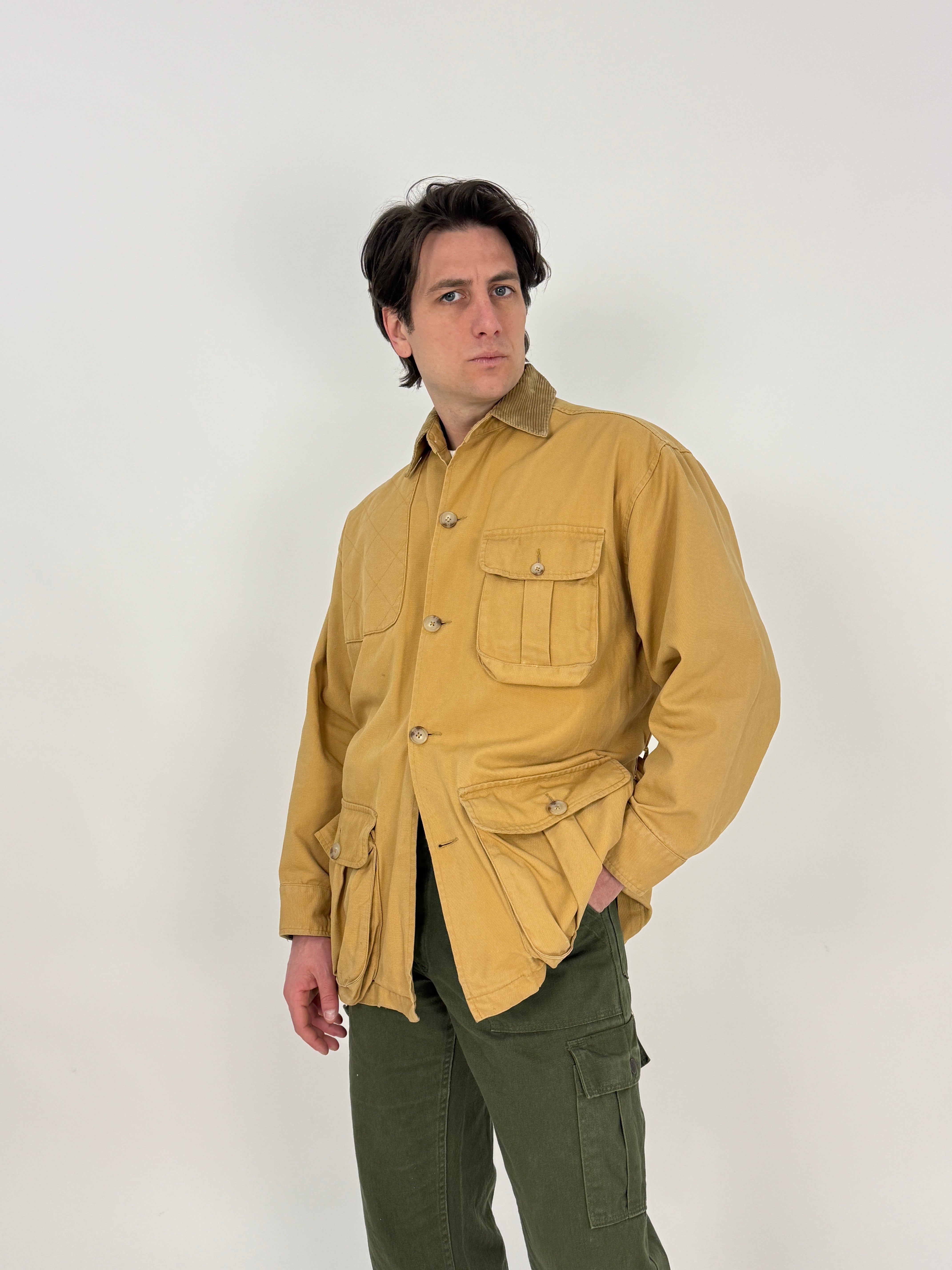 Giacca Hunting Vintage Ralph Lauren Canvas Senape
