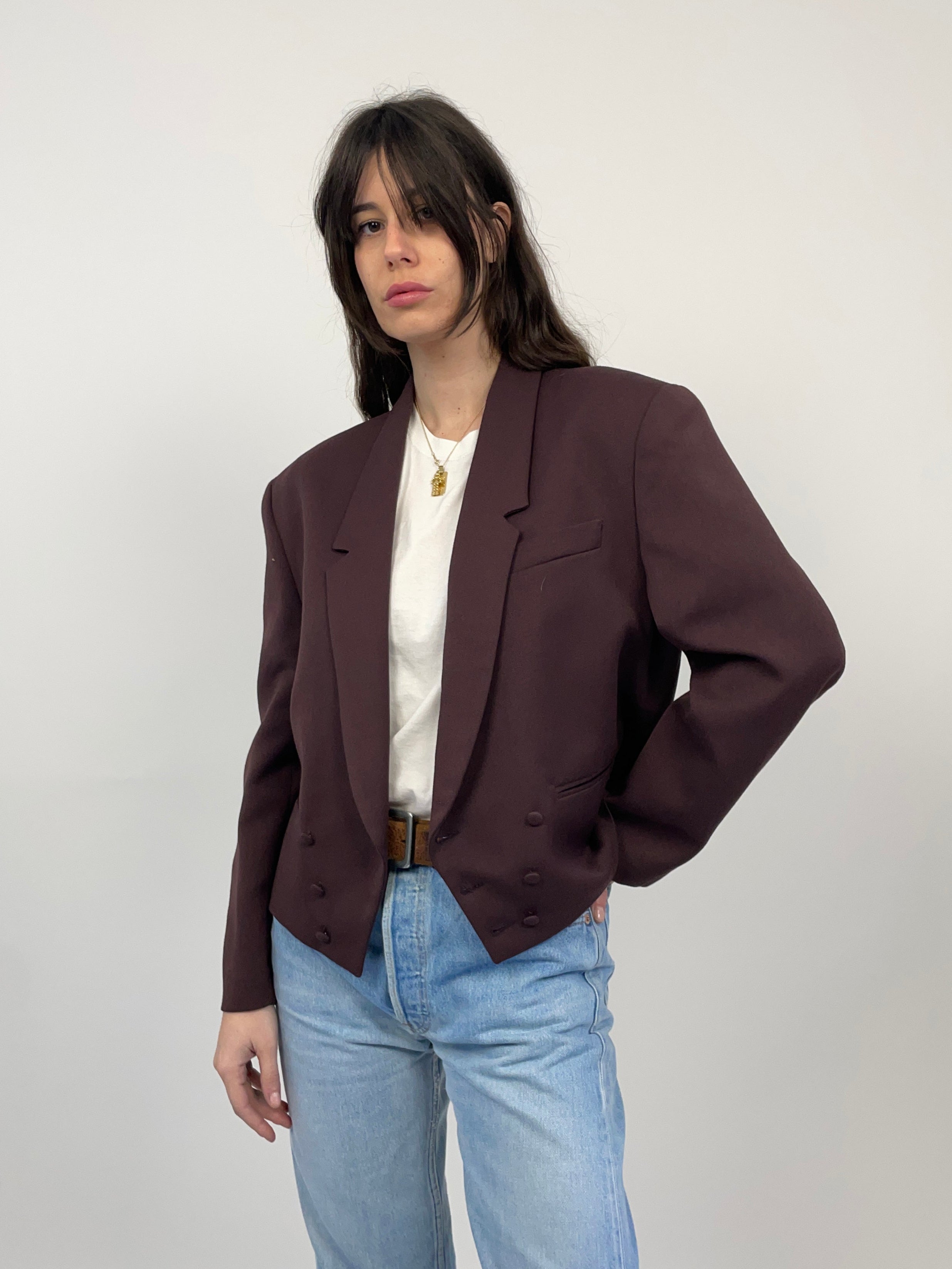 Giacca cropped doppiopetto