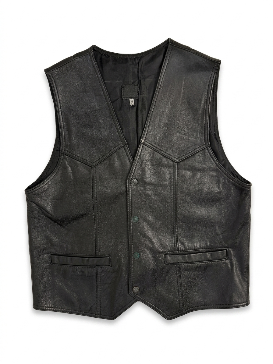 gilet-in-vera-pelle-vintage-tagllia-l-colore-nero