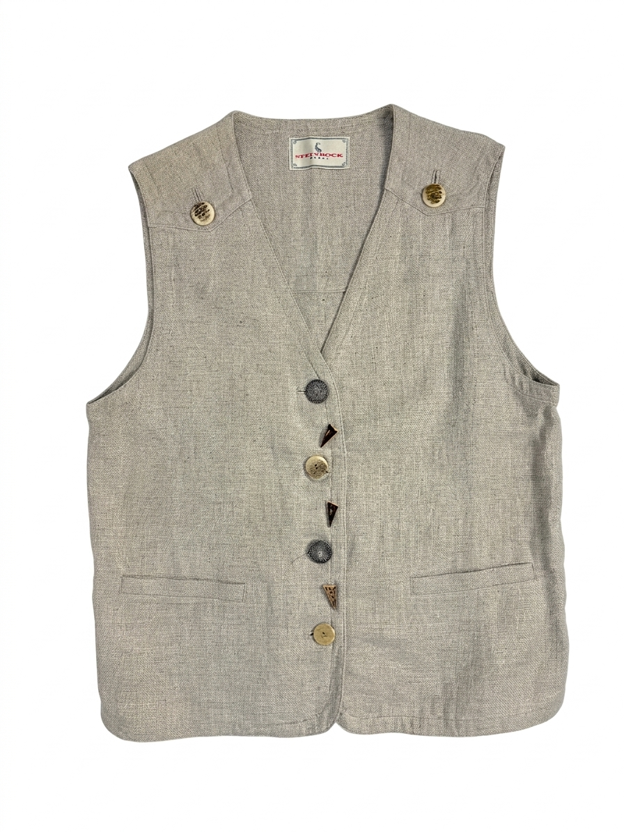 Gilet vintage Steinbock Tyrol in lino