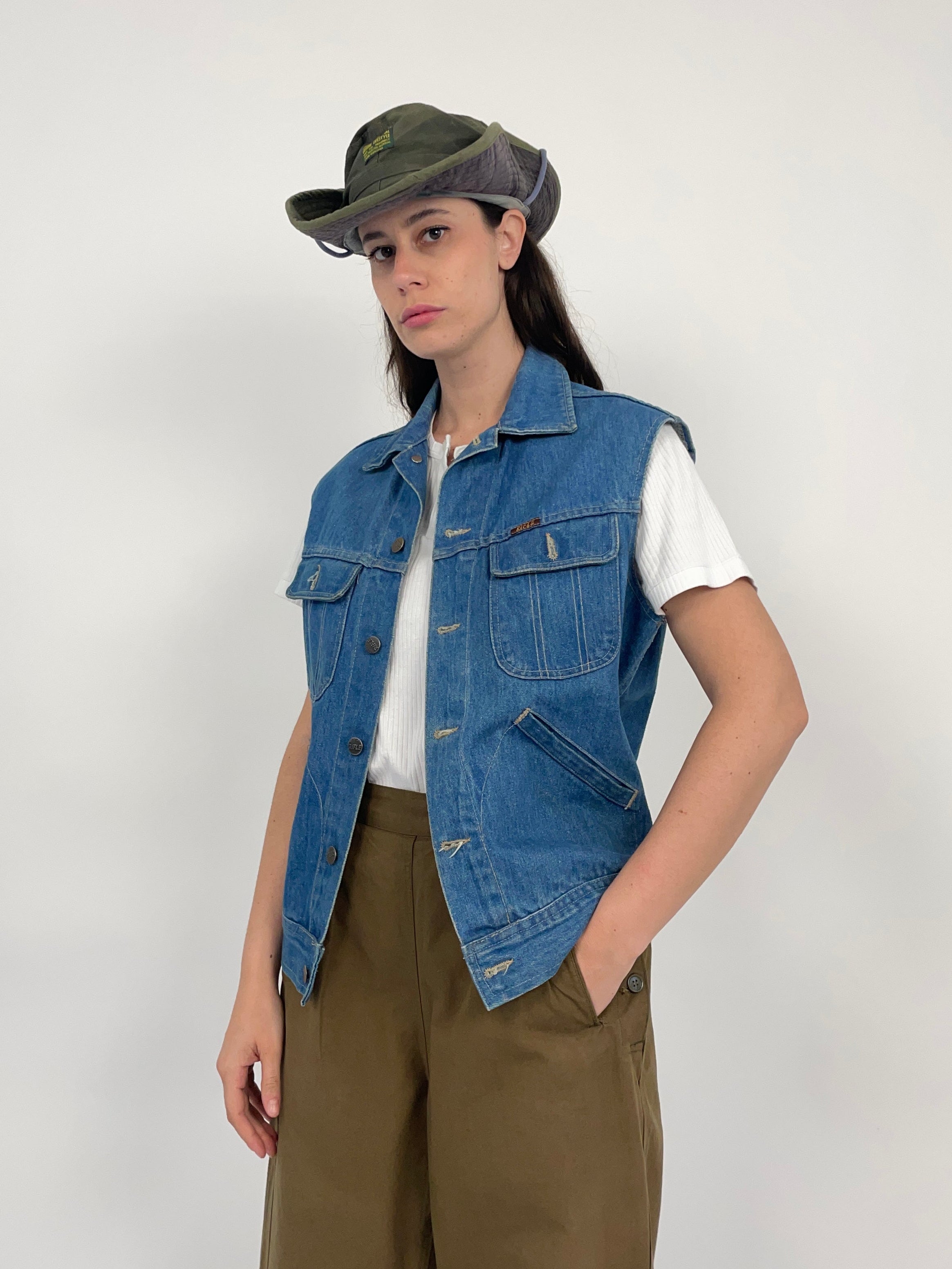 Gilet Rifle western - vintage denim