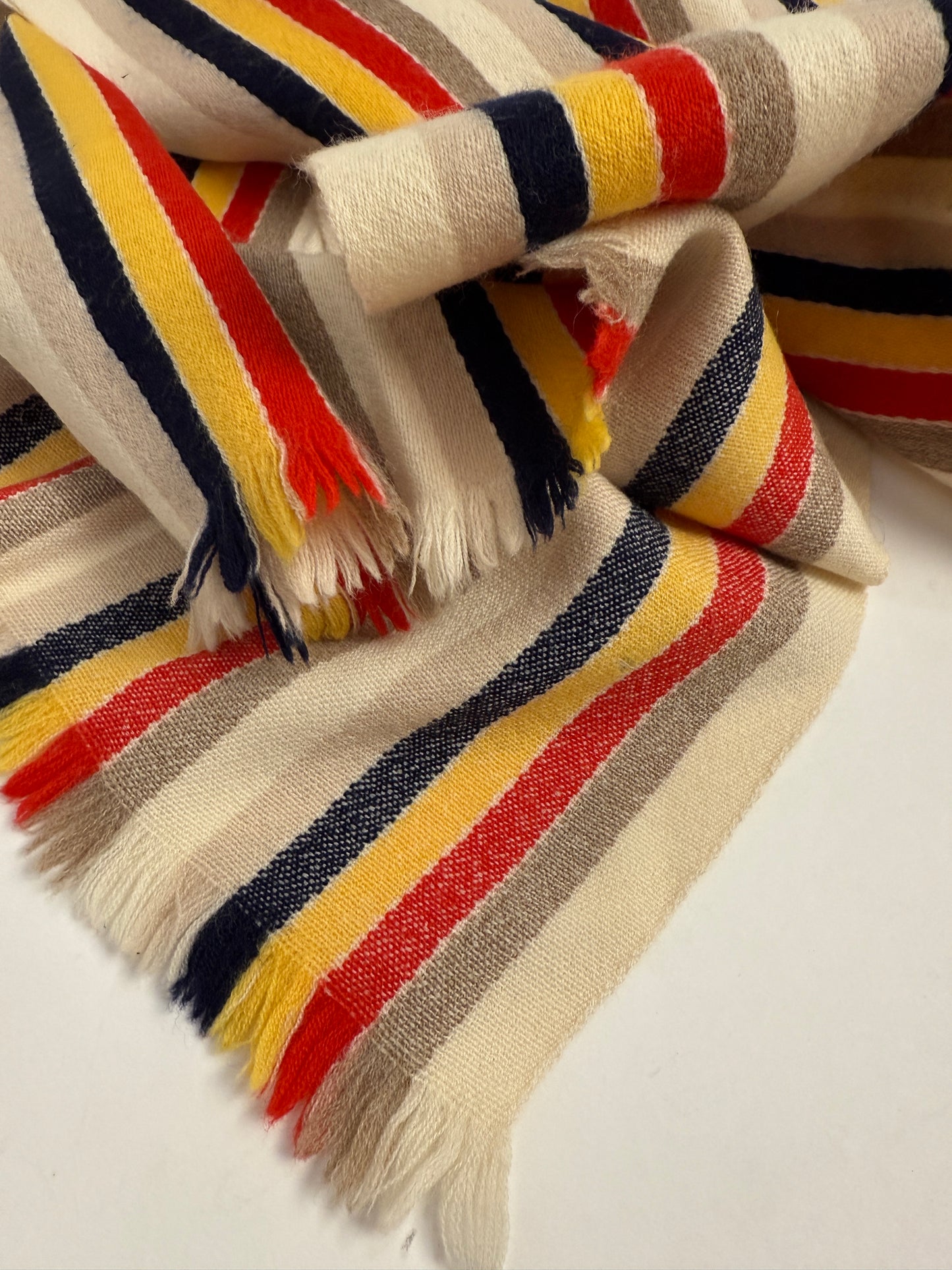 Sciarpa anni '70 in lana a righe