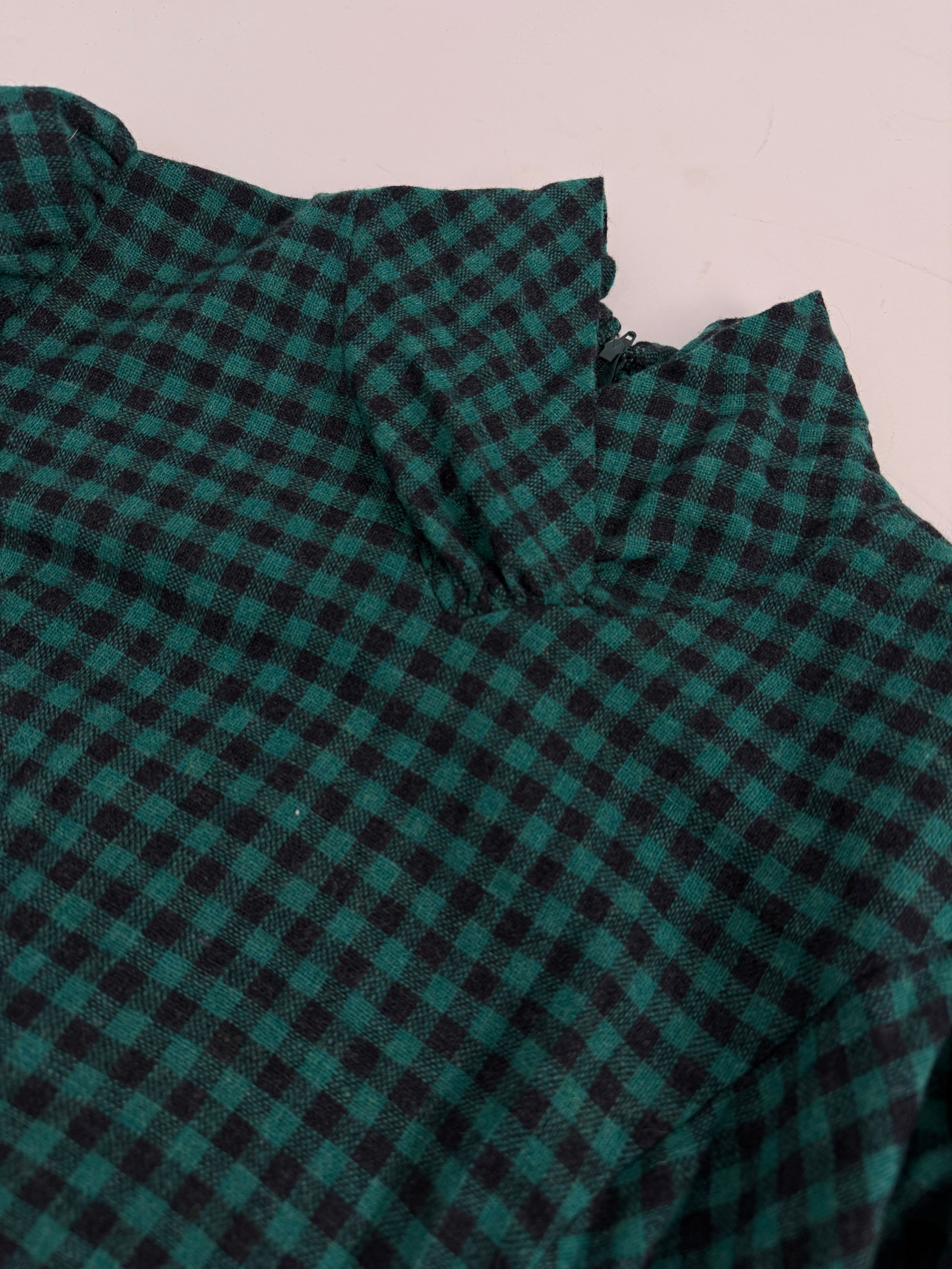 Abito Luisa Spagnoli in lana a quadretti anni '80