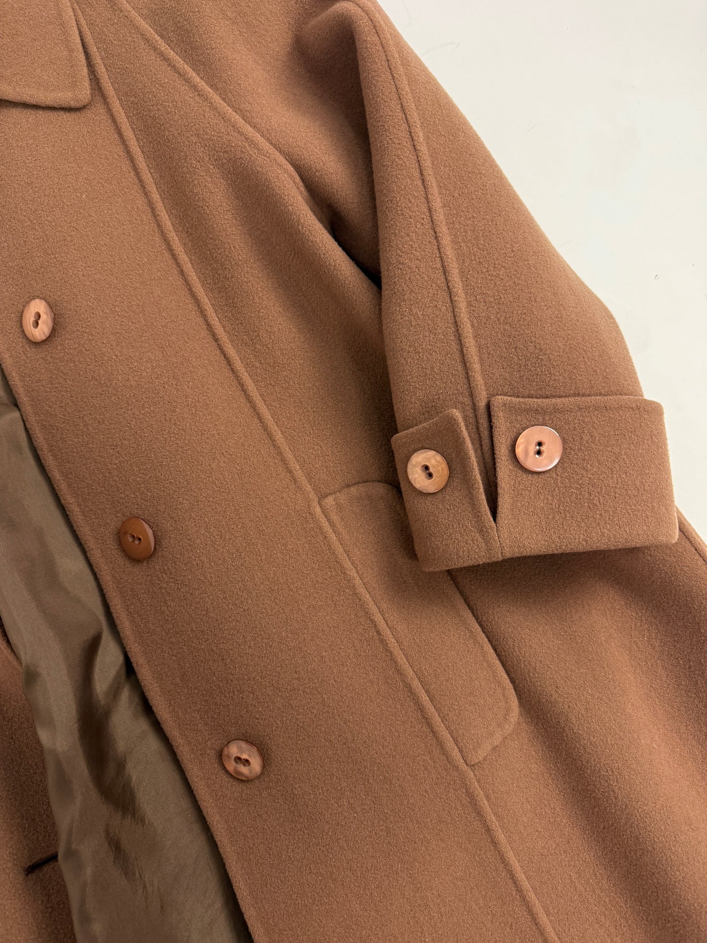 Cappotto Cammello in Lana anni '70