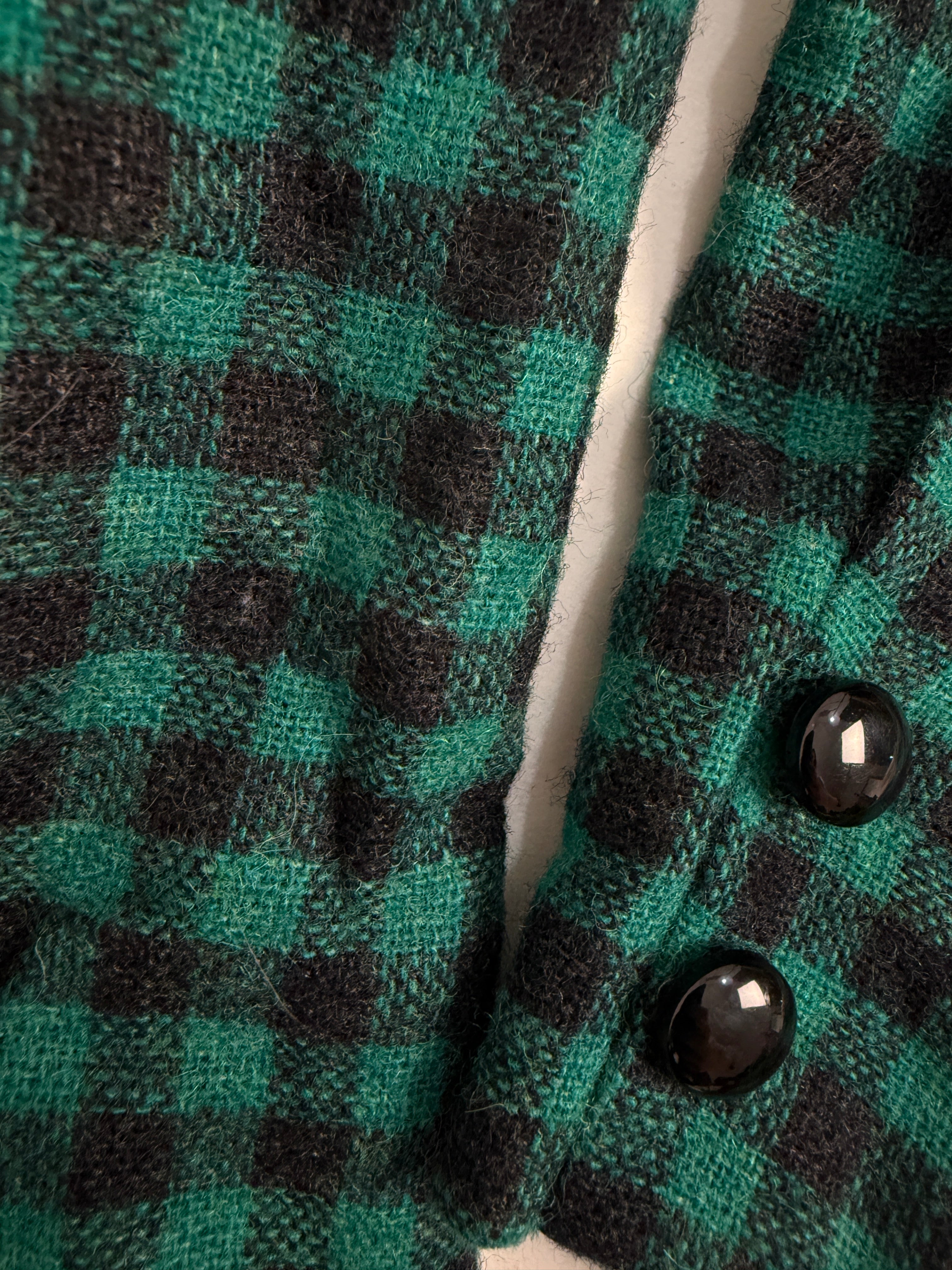 Abito Luisa Spagnoli in lana a quadretti anni '80