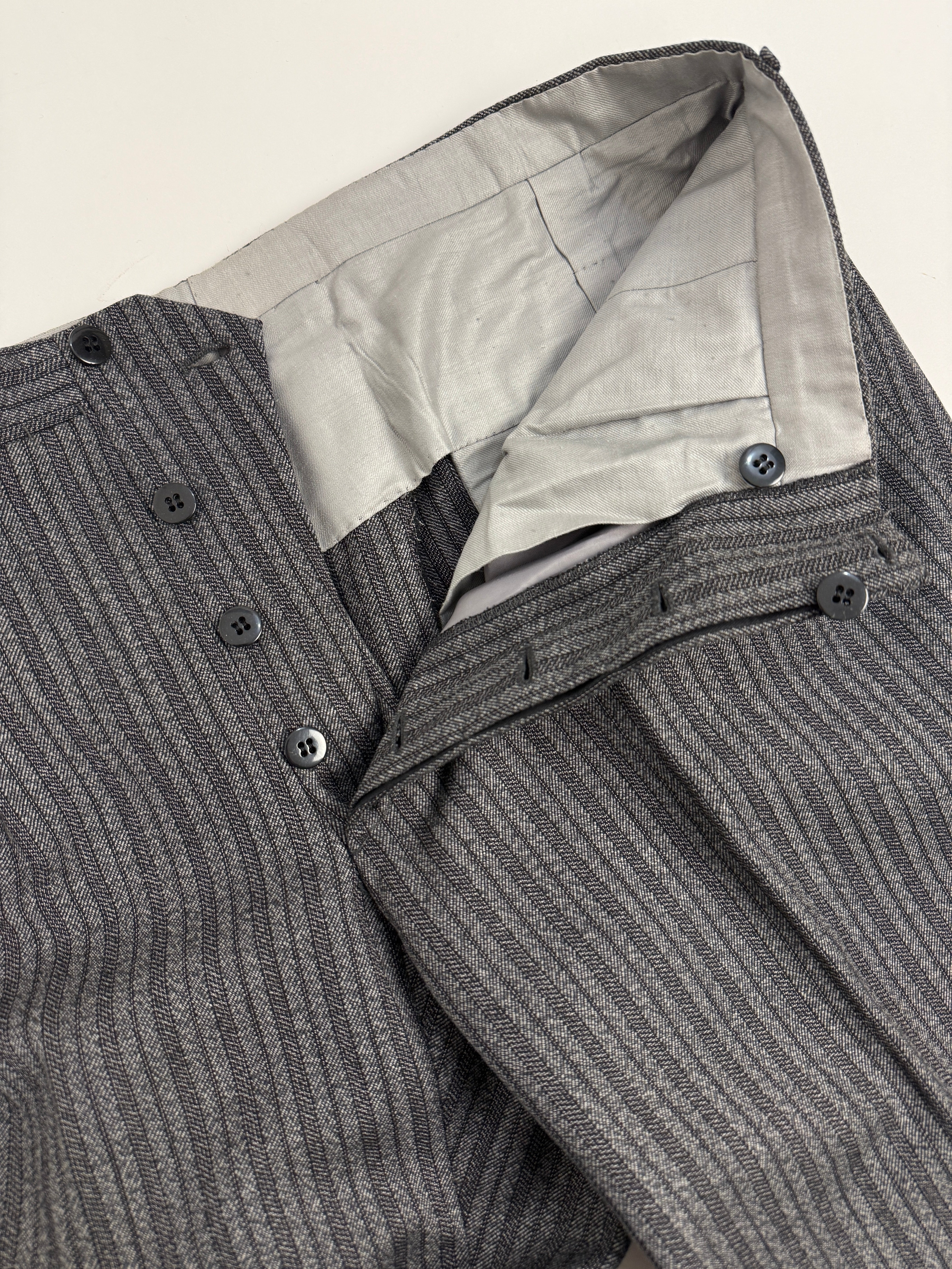 Pantaloni anni '60 in lana a righe