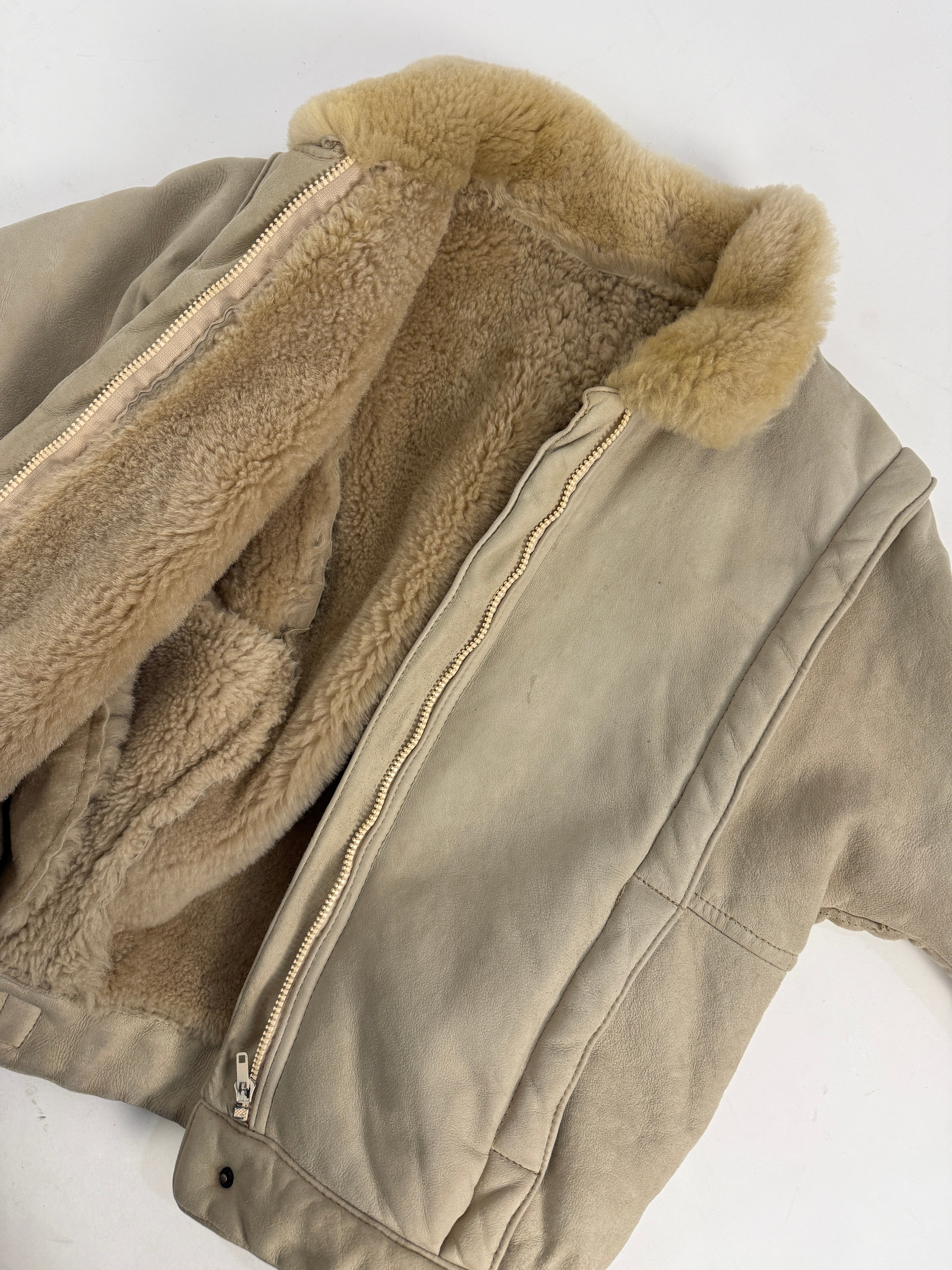 Cappotto monotone shearling anni '70